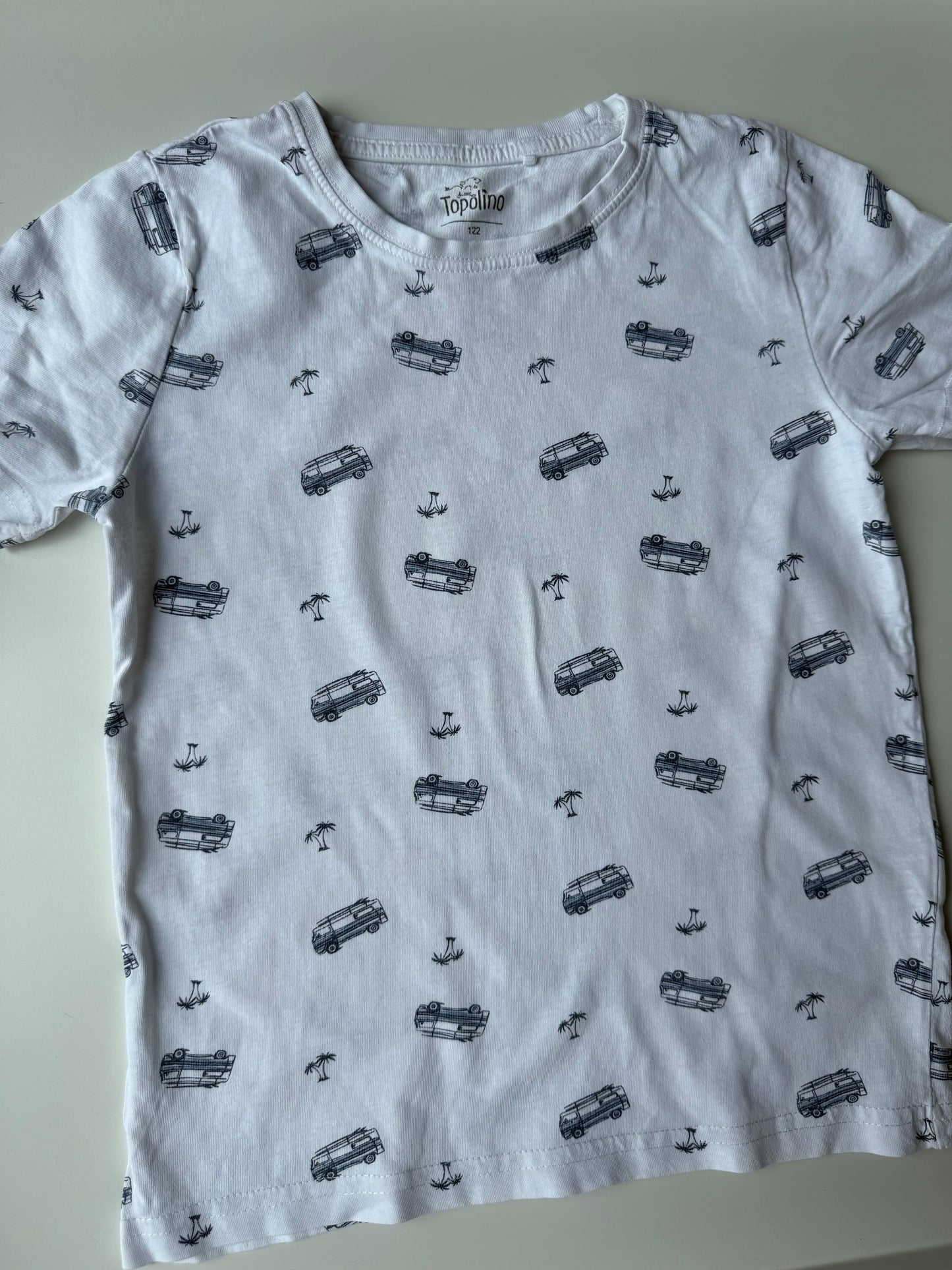 TOPOLINO T-Shirt Bullis weiß blau 122