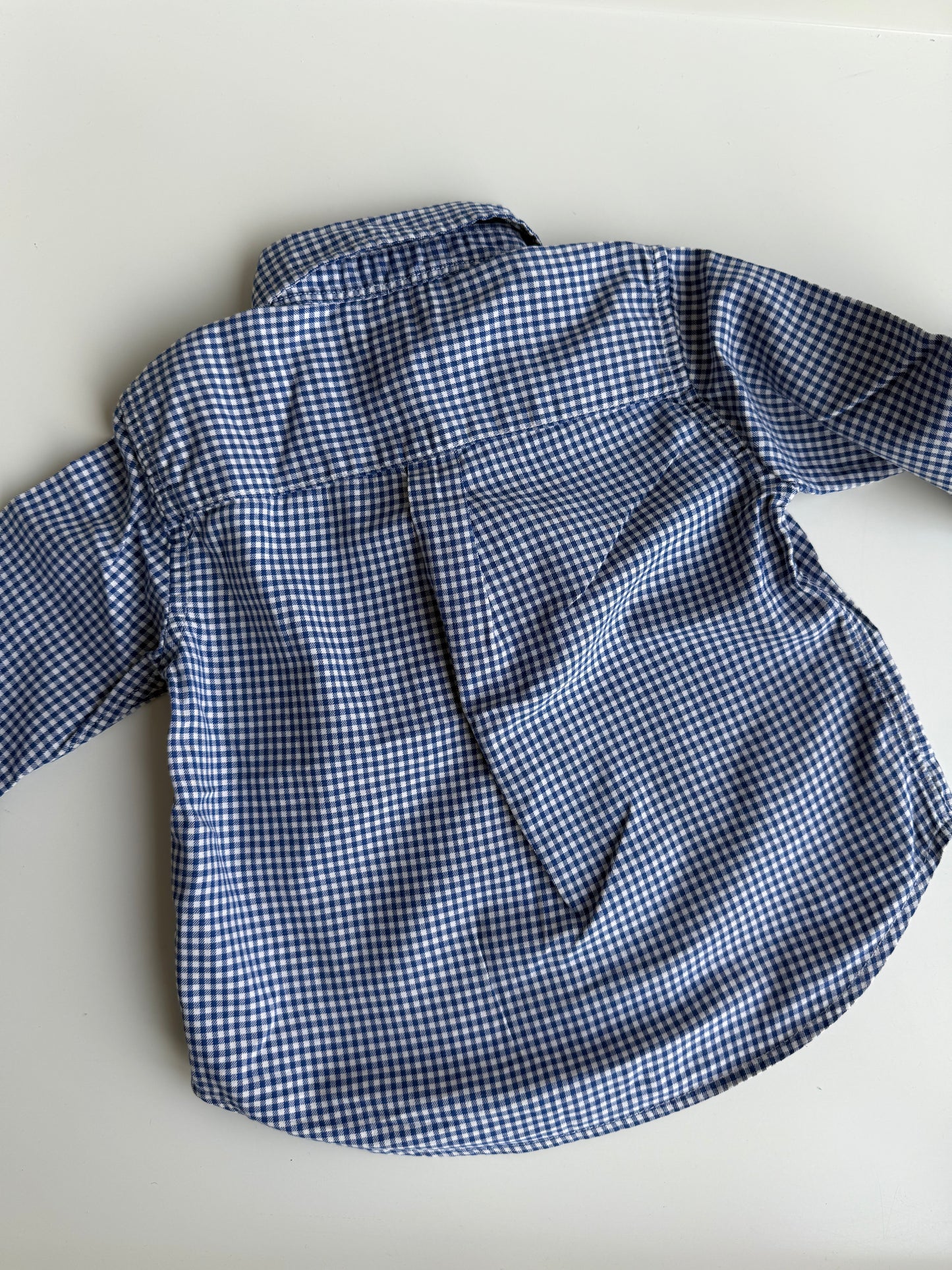 RALPH LAUREN Hemd blau weiß kariert 86