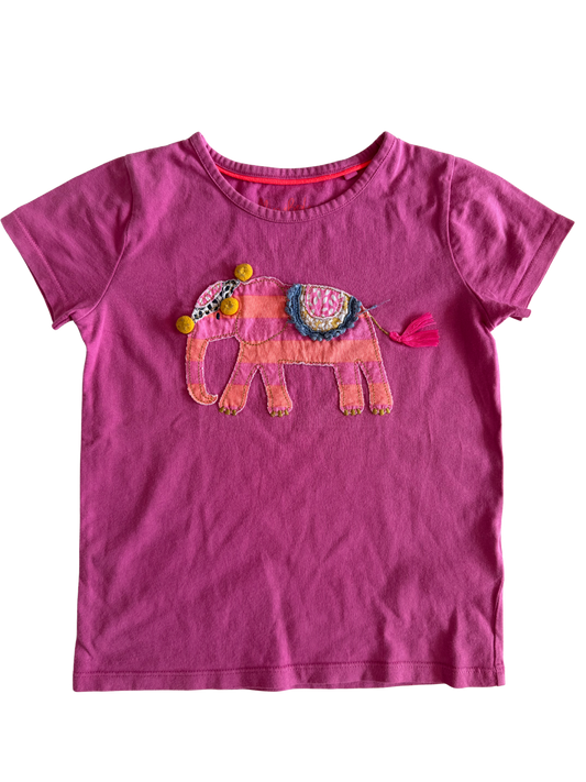 MINI BODEN T-Shirt Elefant pink 110