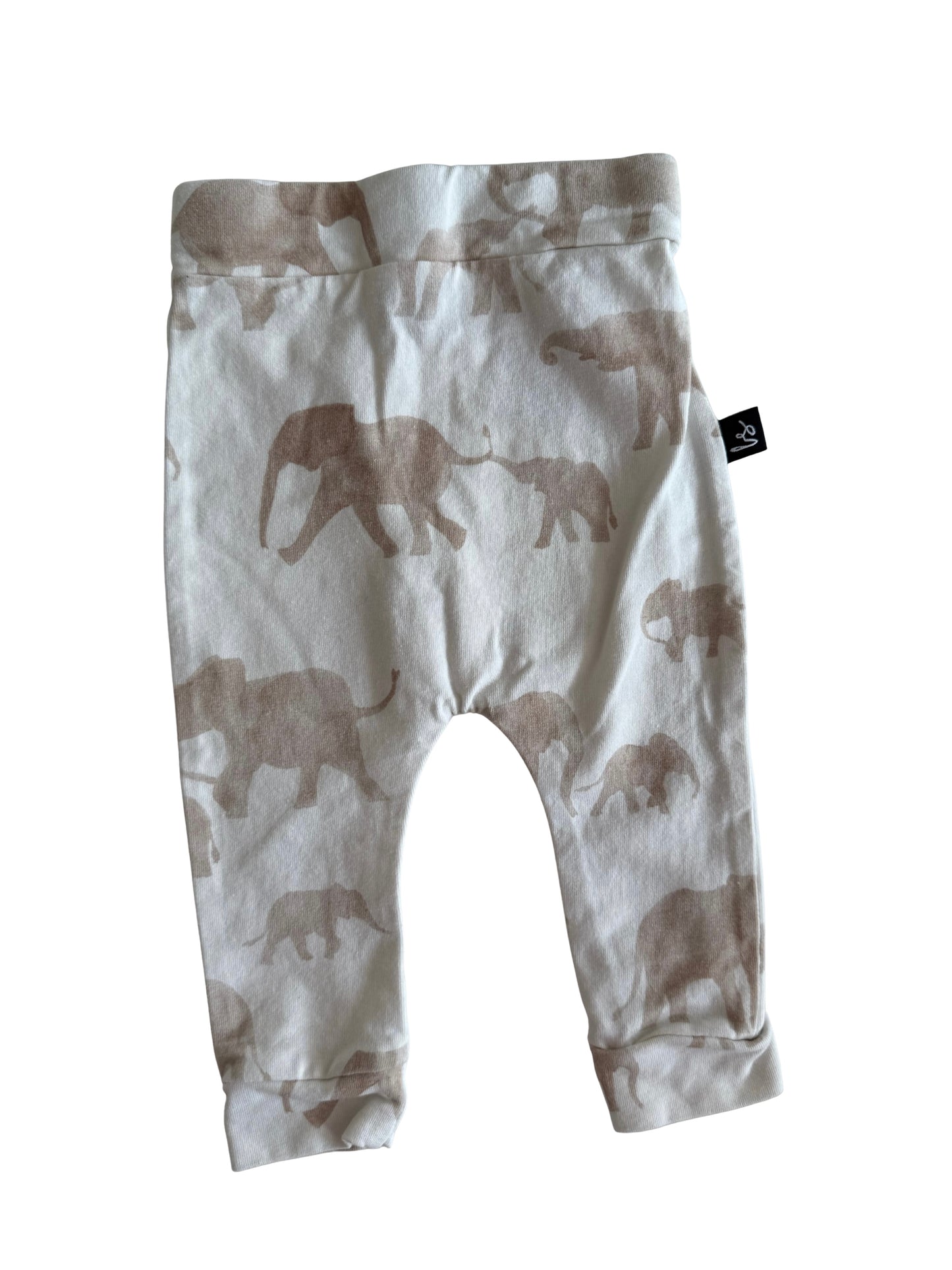 BABYSTYLING Leggings Elefanten beige weiß 62