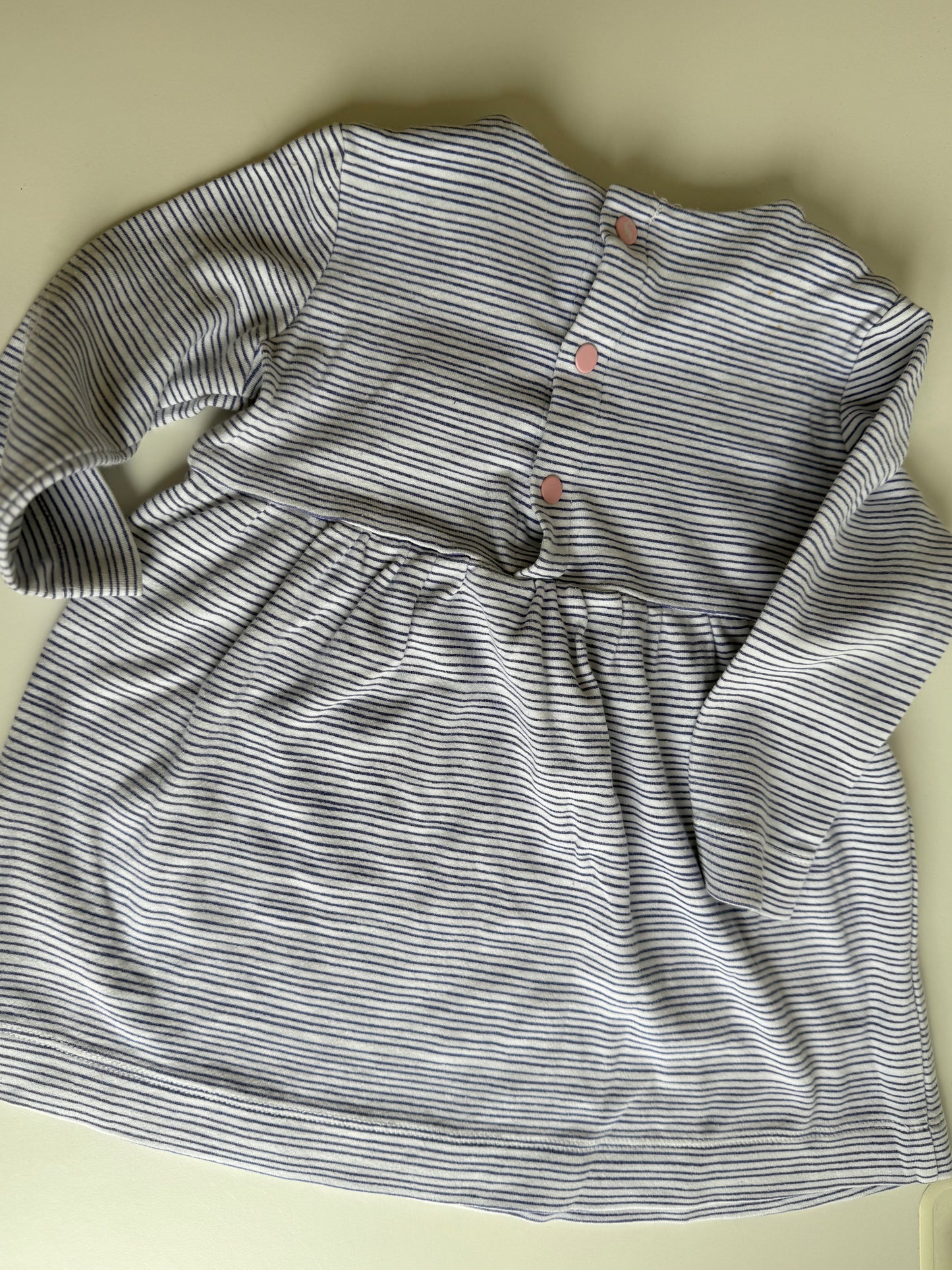 JOULES Kleid blau weiß gestreift Blume 74