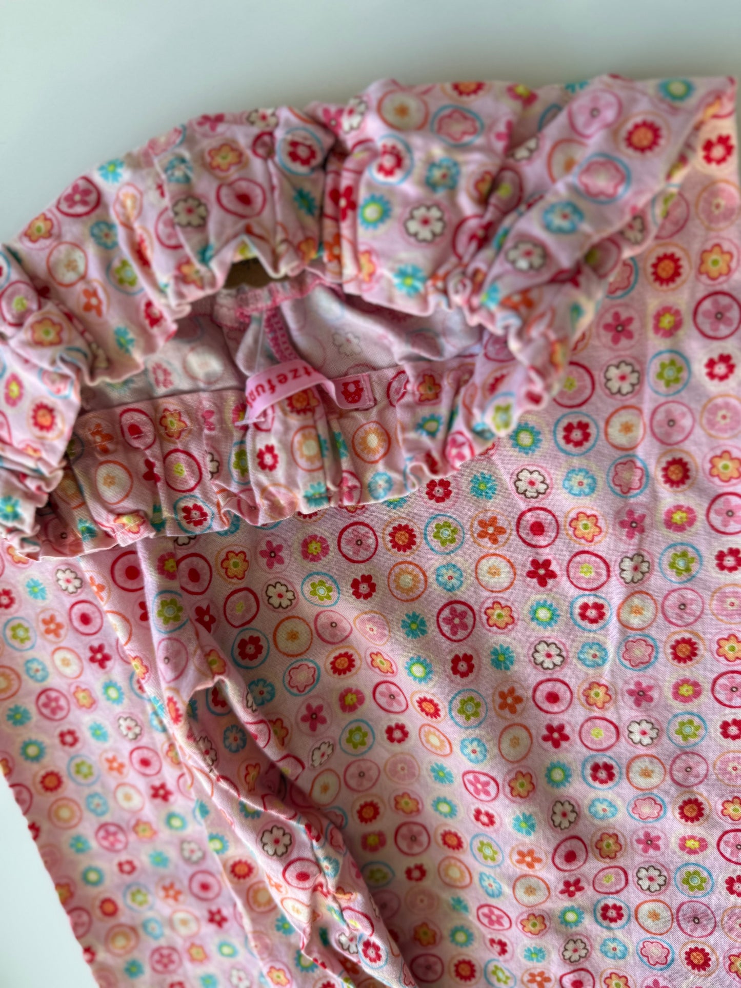 HANDMADE Hose kunterbunt pink 110/116