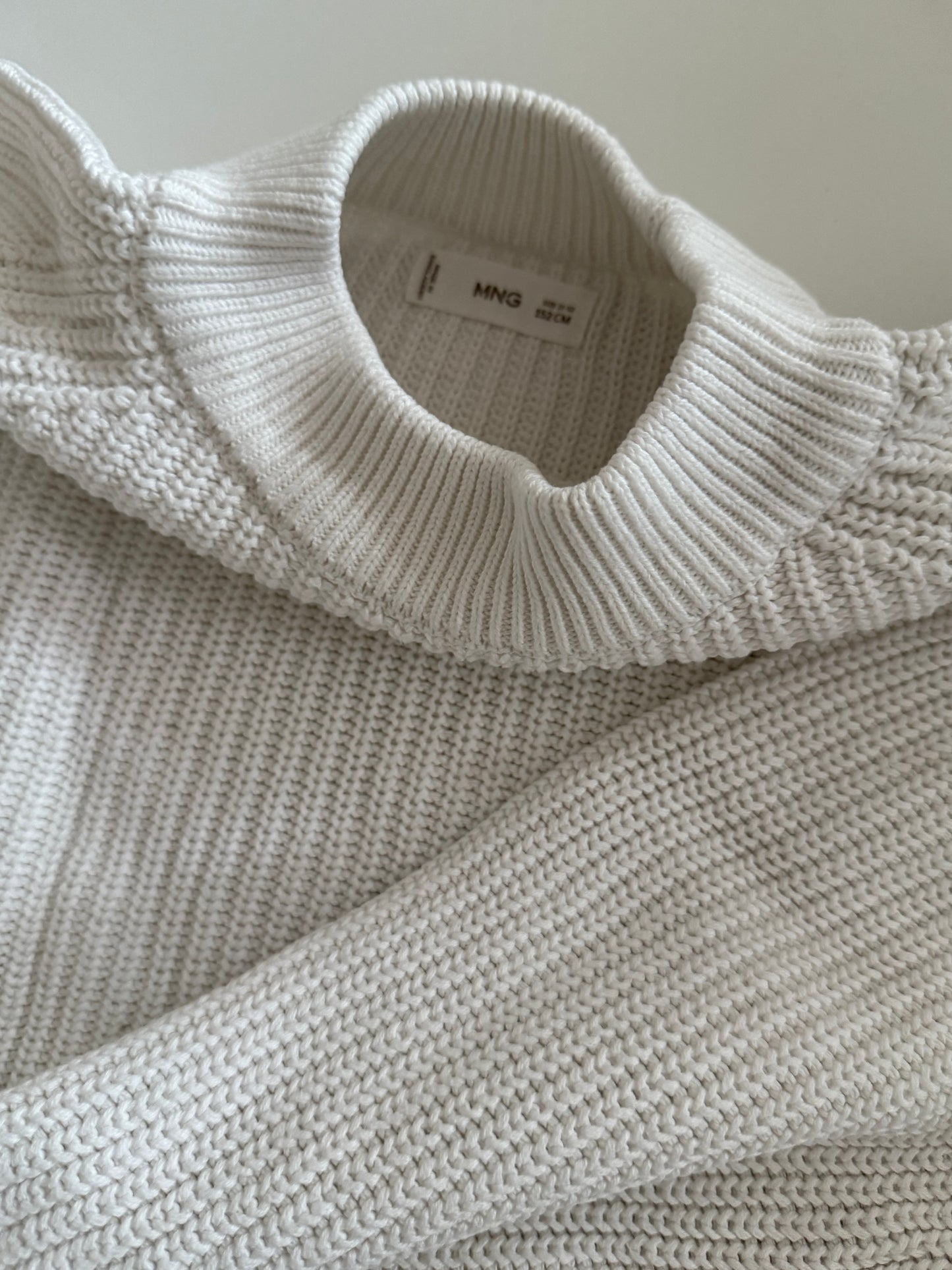 MANGO Pullover Strick weiß 152