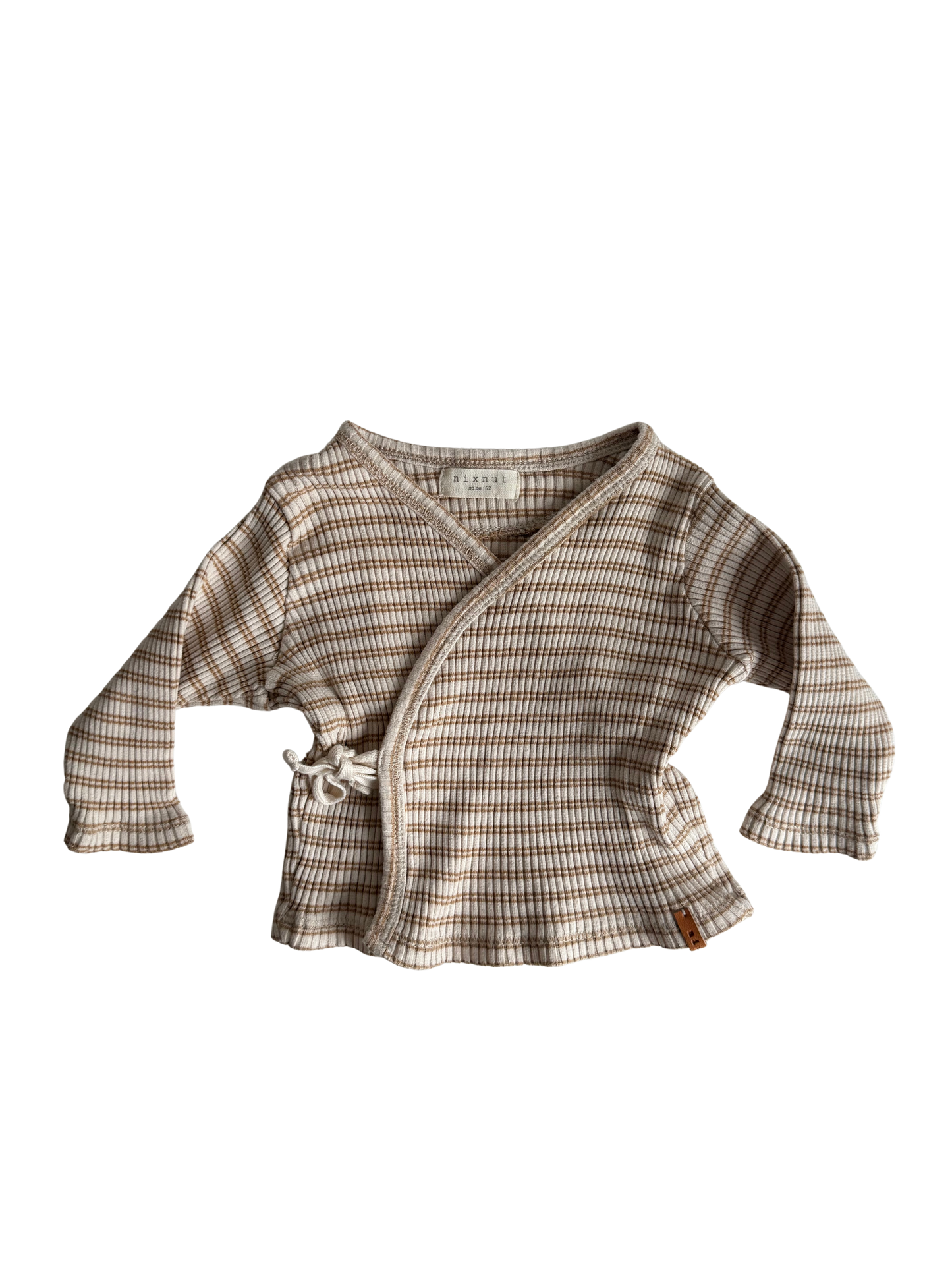 NIXNUT Wickeloberteil beige braun gestreift 62