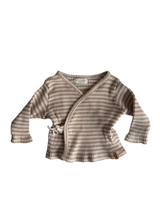 NIXNUT Wickeloberteil beige braun gestreift 62