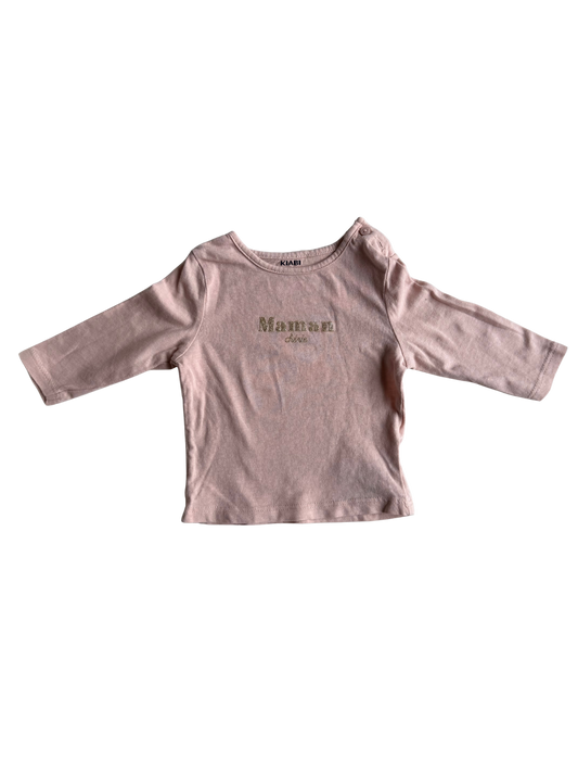 KIABI Langarmshirt rosa Gold Maman 56/62
