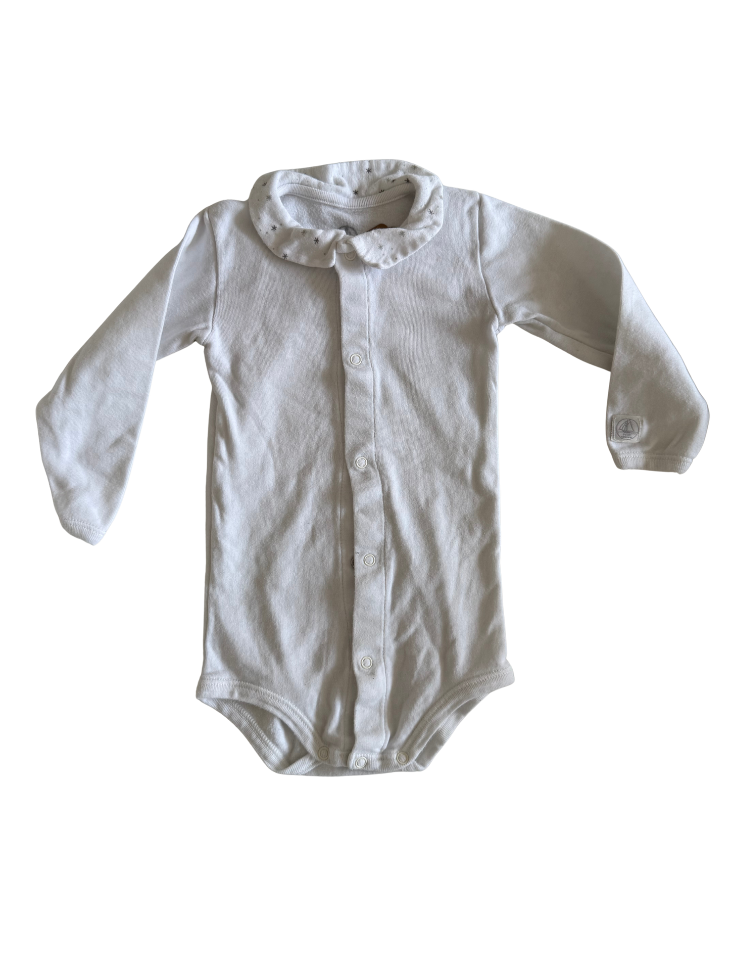 PETIT BATEAU Body langarm Kragen weiß 74