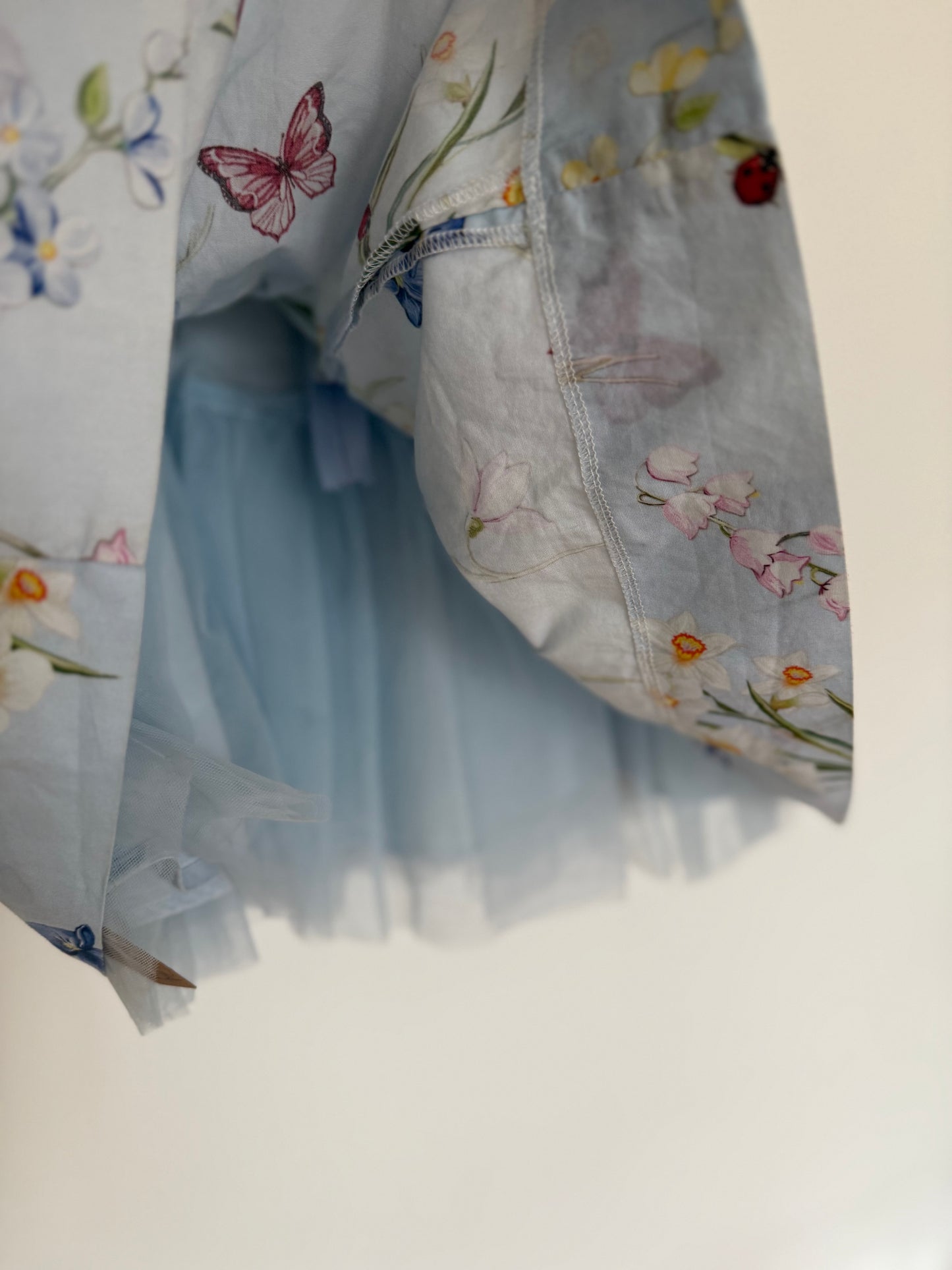 MONNALISA Kleid Sommer Blumen hellblau 104