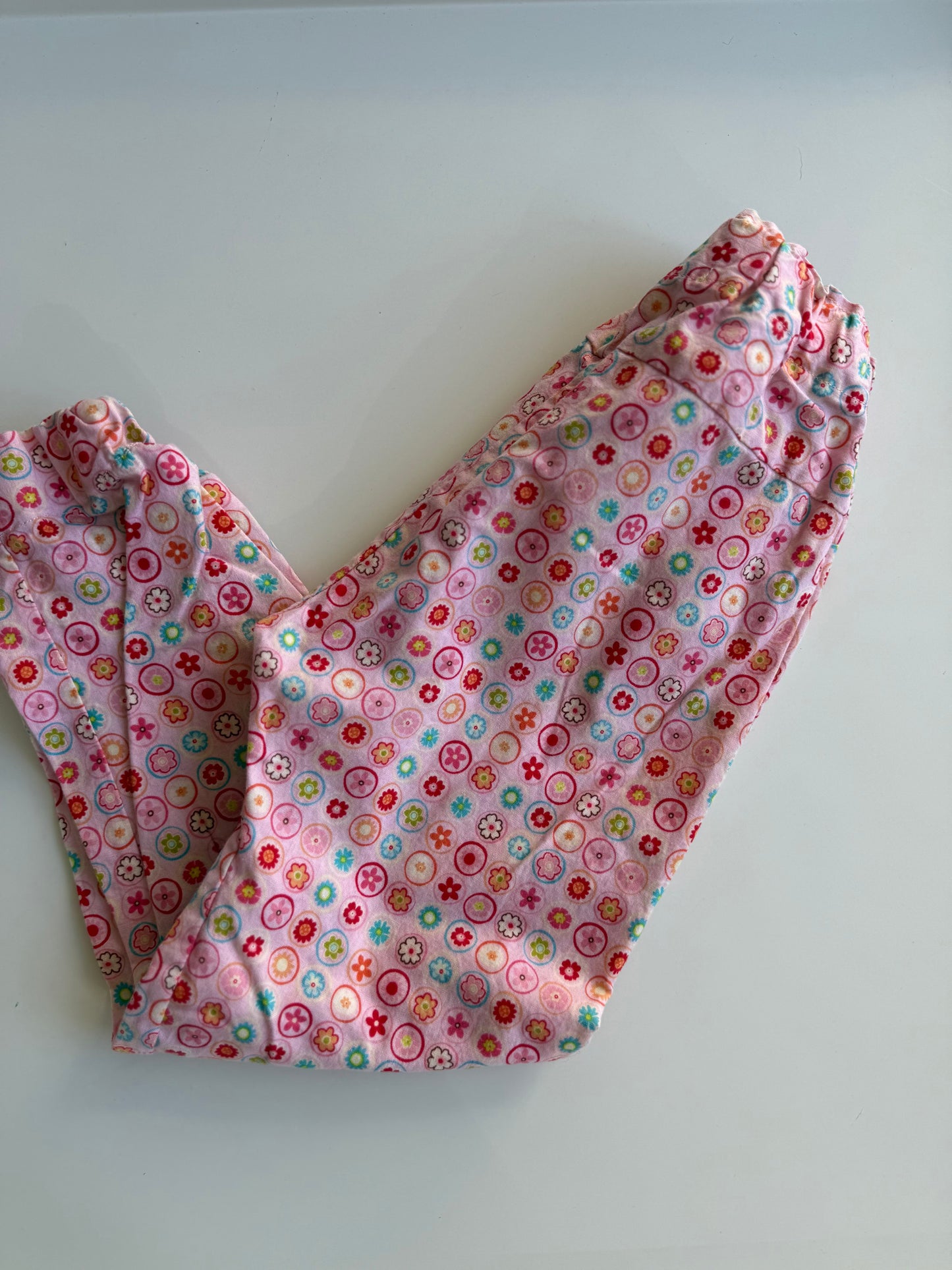 HANDMADE Hose kunterbunt pink 110/116