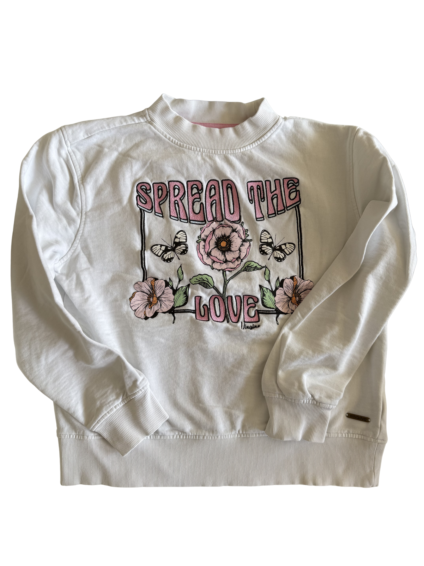 VINGINO Sweatshirt Rosen weiß 158/164