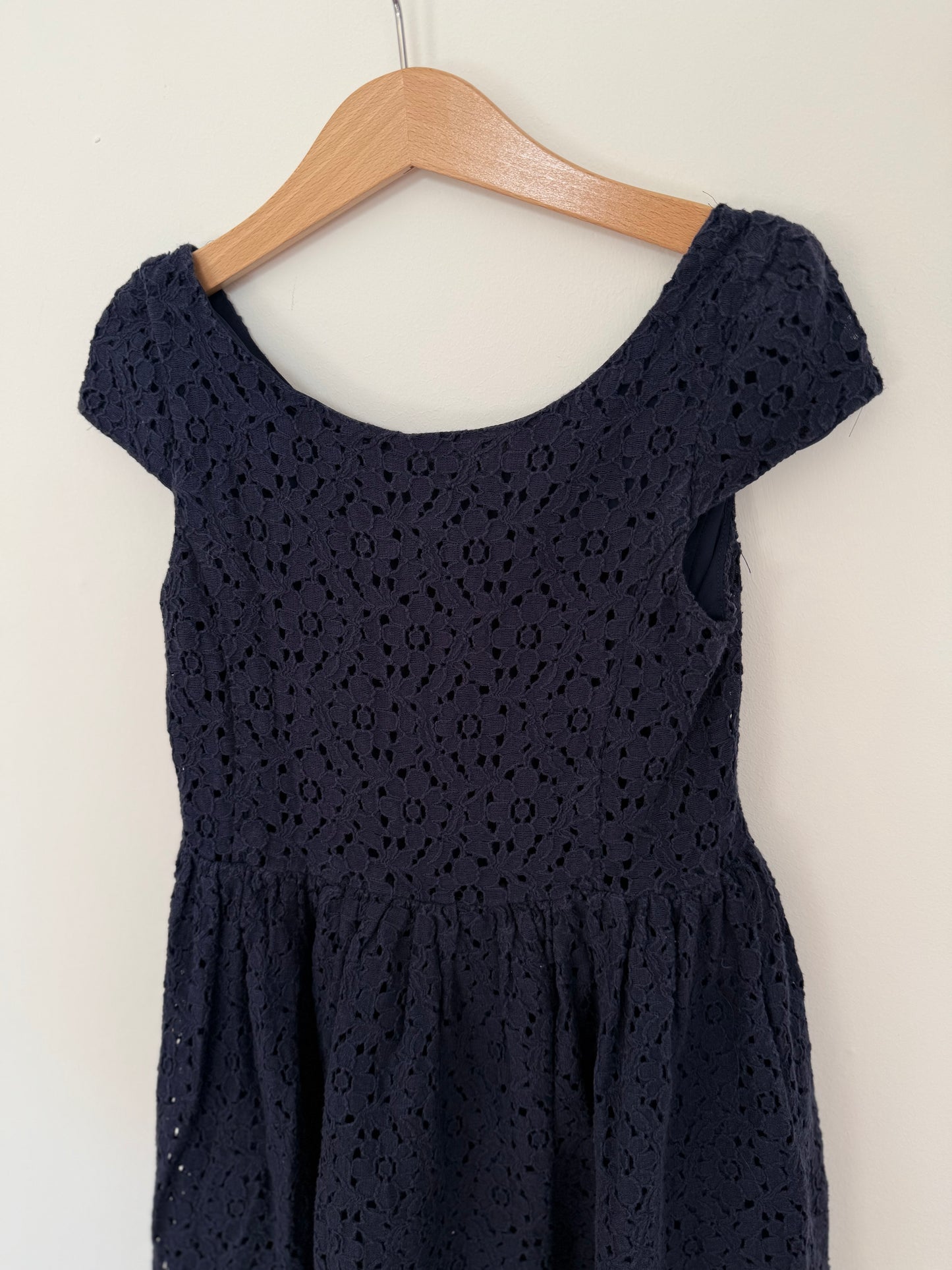 RALPH LAUREN Kleid Spitze dunkelblau festlich 116