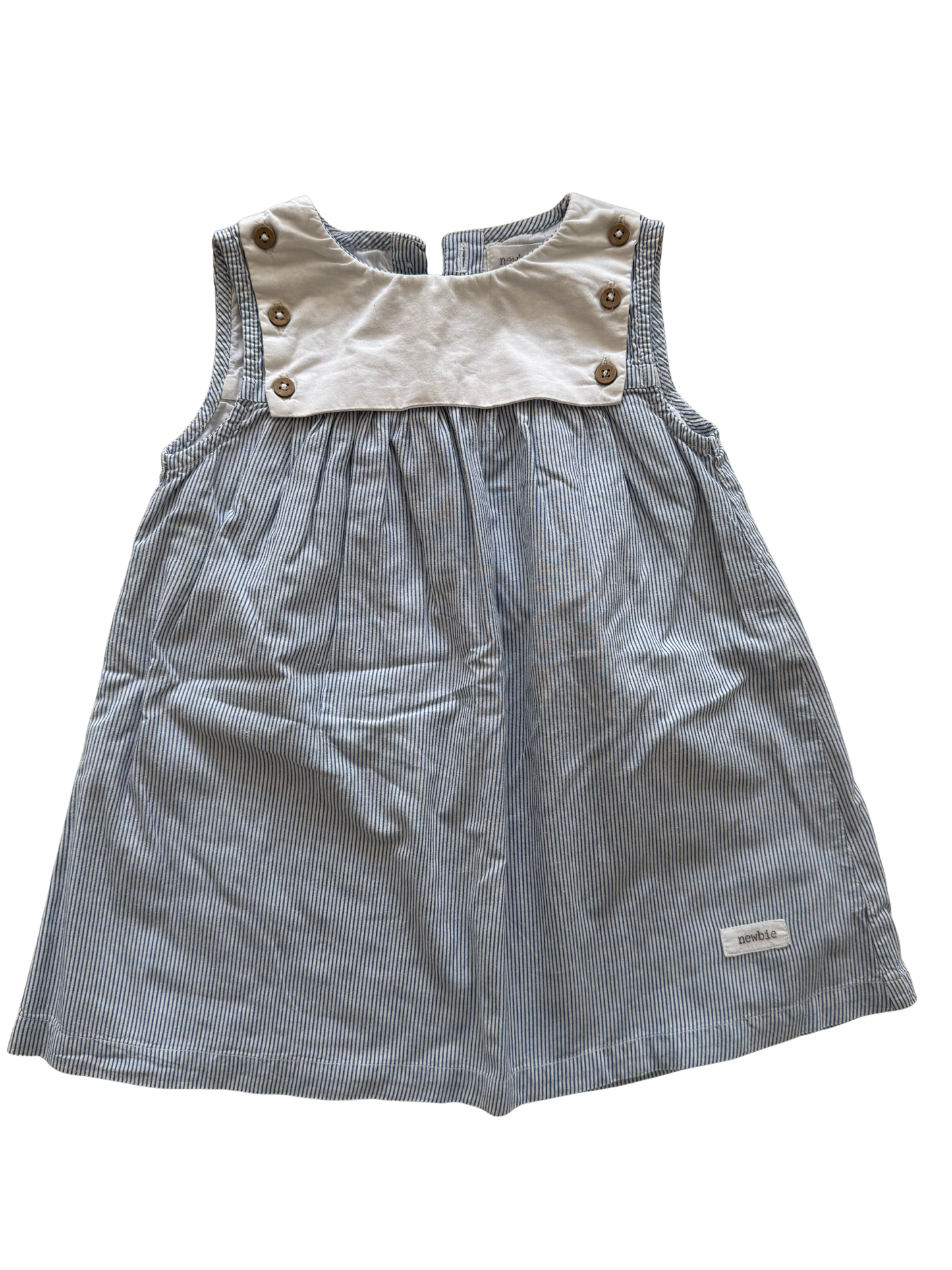 NEWBIE Kleid blau weiß 86