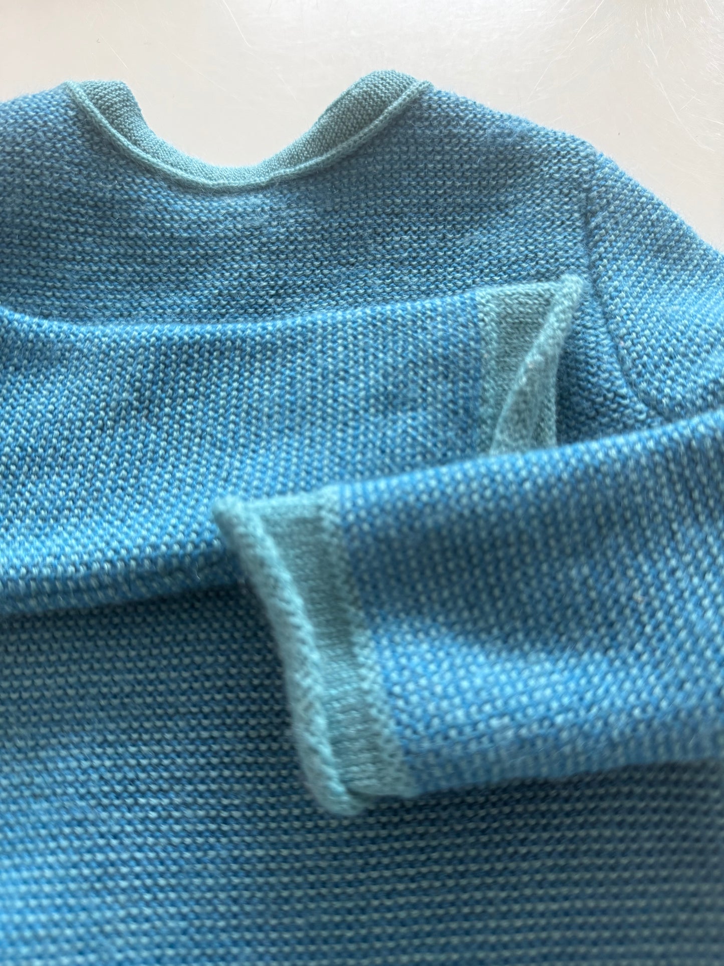 DISANA Pullover Türkis Schurwolle 62/68