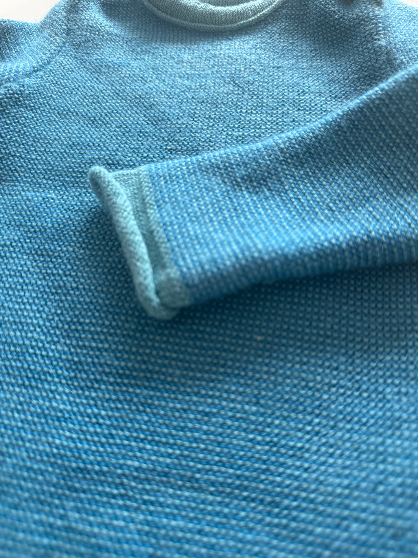 DISANA Pullover Türkis Schurwolle 62/68