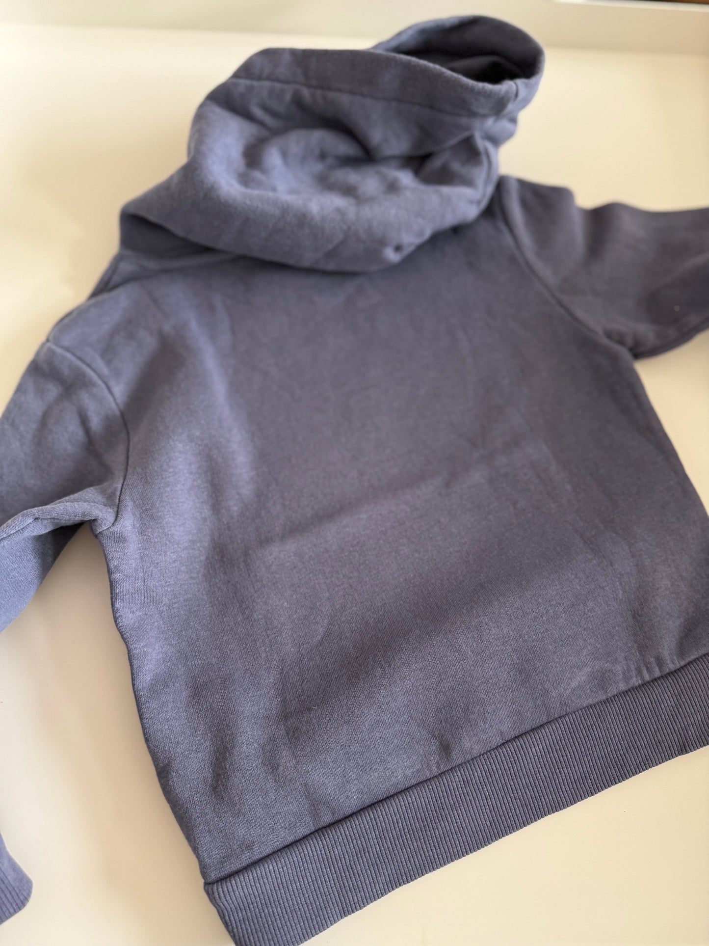 H&M Sweatshirt Hoodie grau blau 98/104