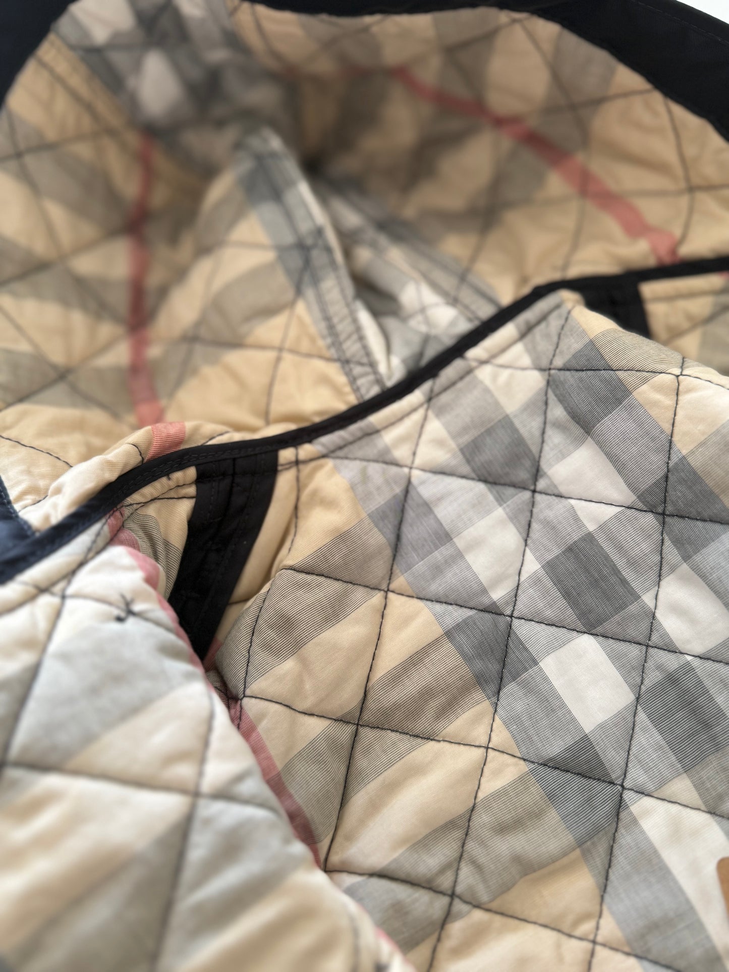 BURBERRY Steppjacke dunkelblau Check 62/68