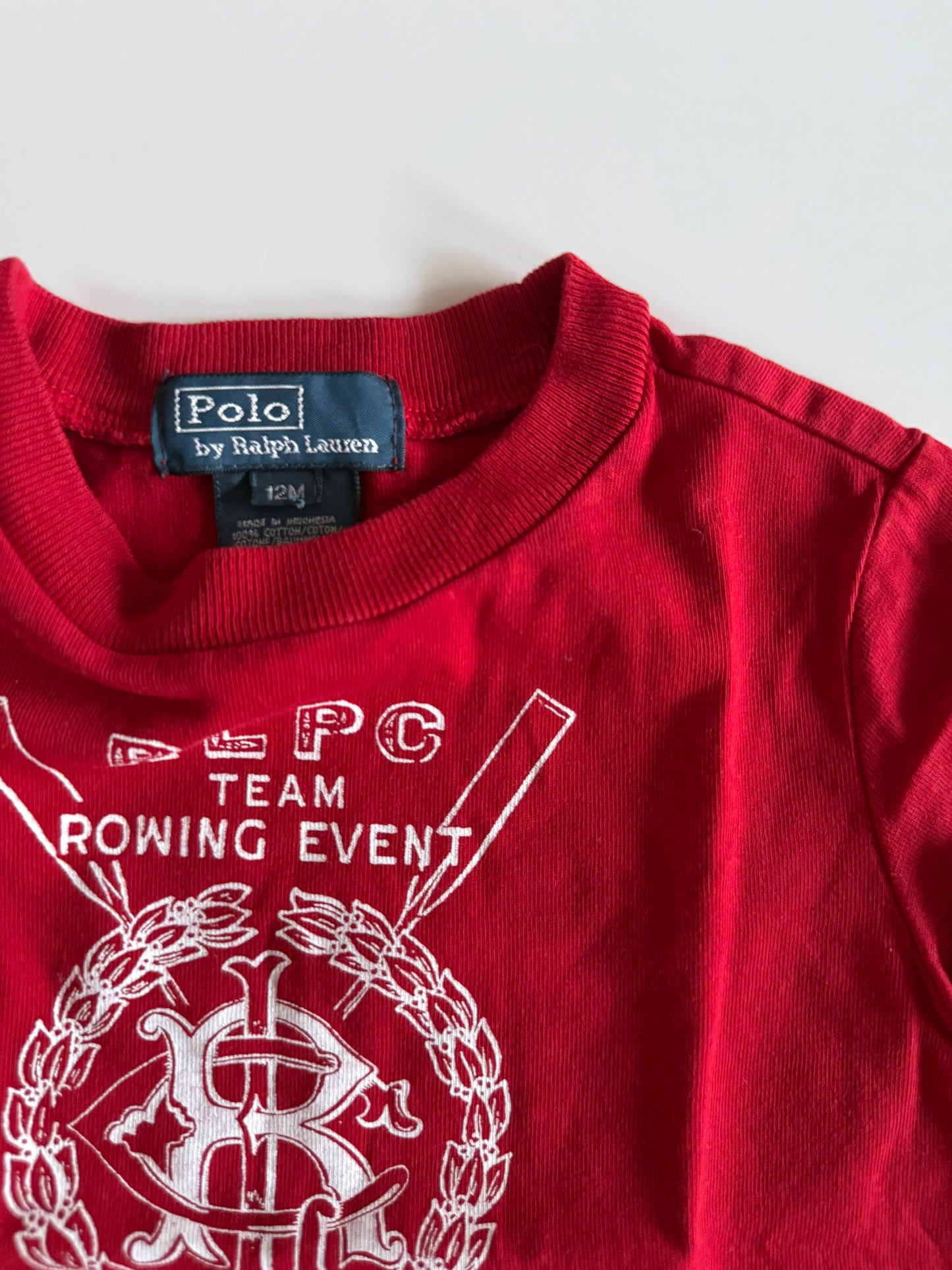 RALPH LAUREN T-Shirt rot weiß 80