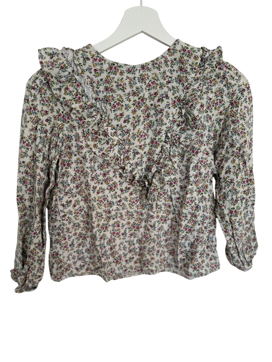 ZARA Bluse Streublumen 152
