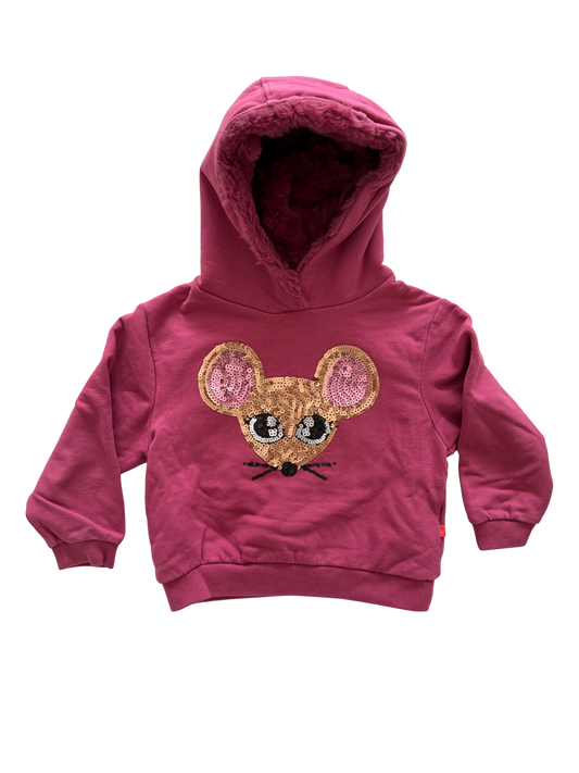 SOMEONE Sweatshirt Kapuze Glitzermaus 98