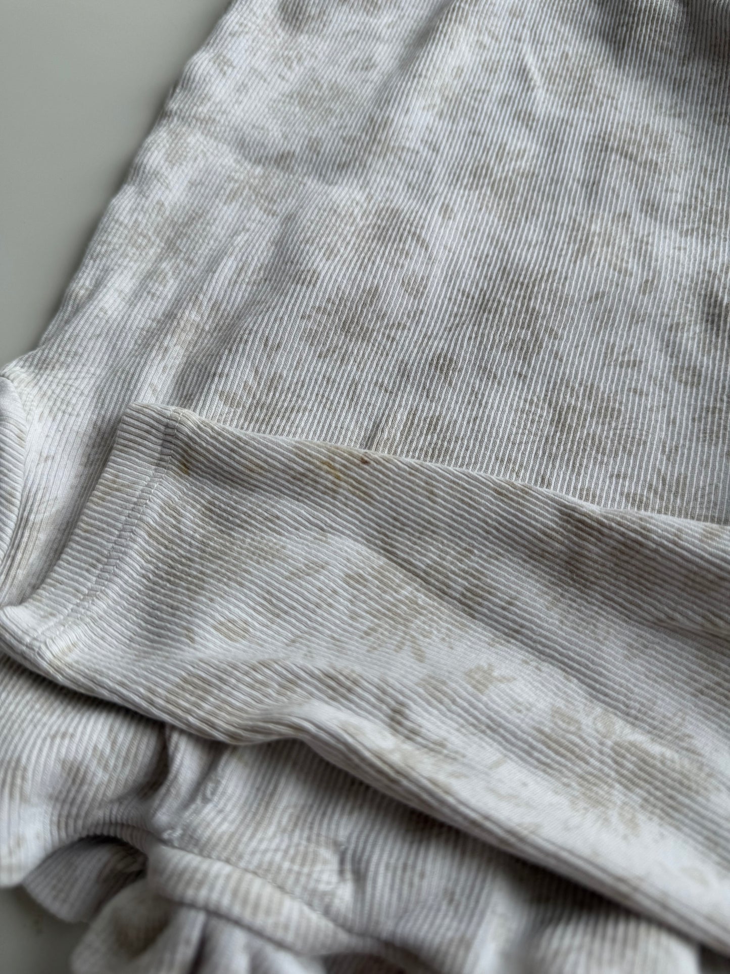 LEEVJE Body Ripp Blümchen beige 86/92