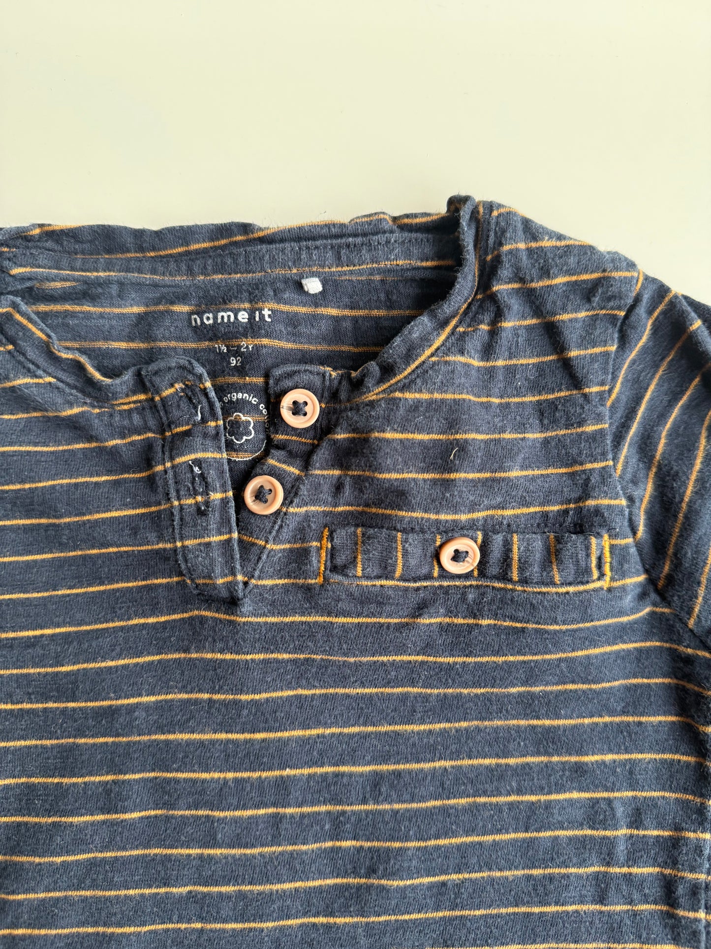 NAME IT Langarmshirt gestreift dunkelblau braun 92