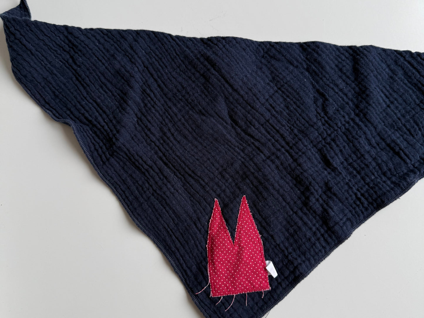 HANDMADE Halstuch Musselin Kölner Dom dunkelblau rot