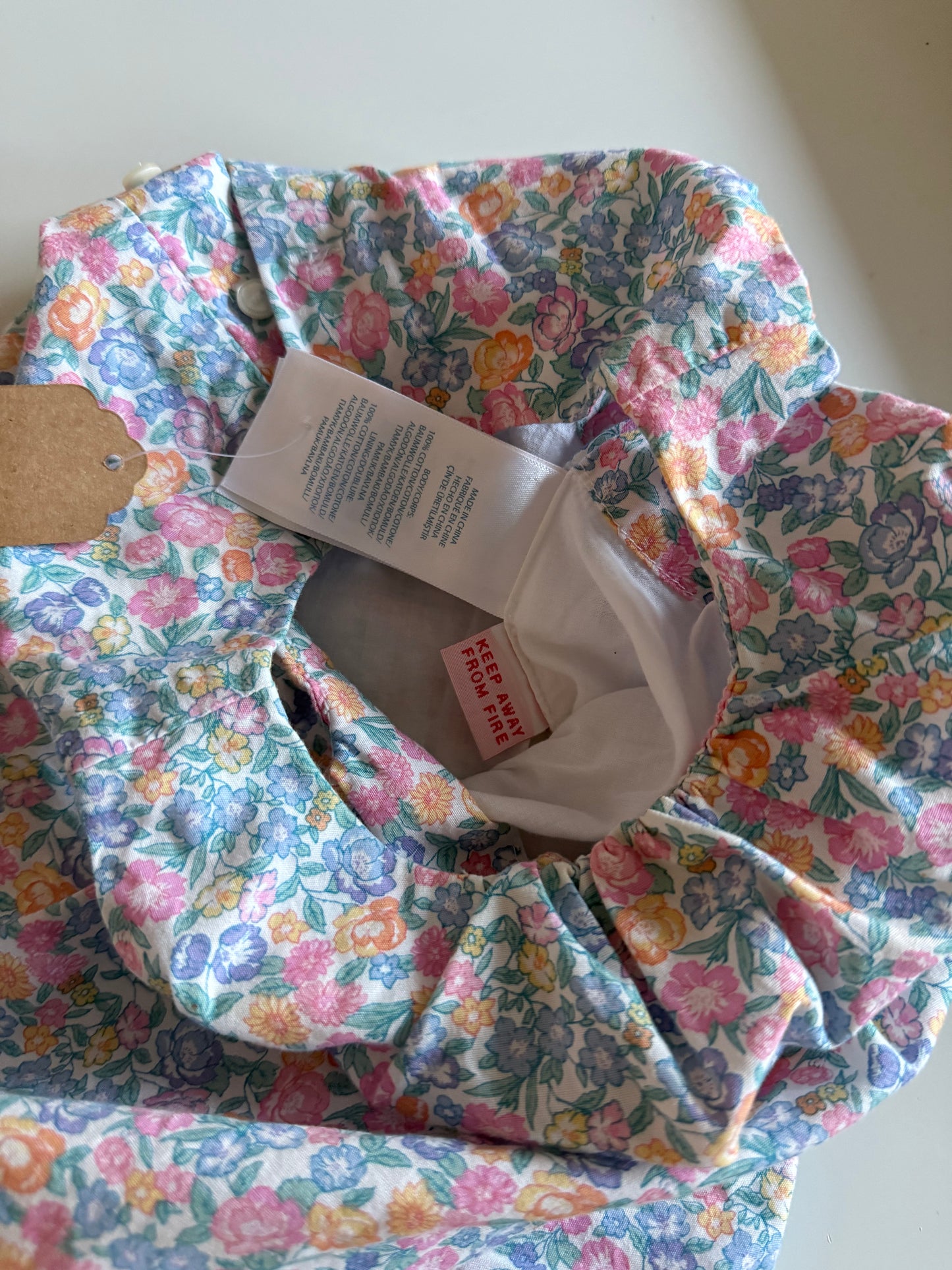 RALPH LAUREN Anzug Sommer Streublumen bunt 74