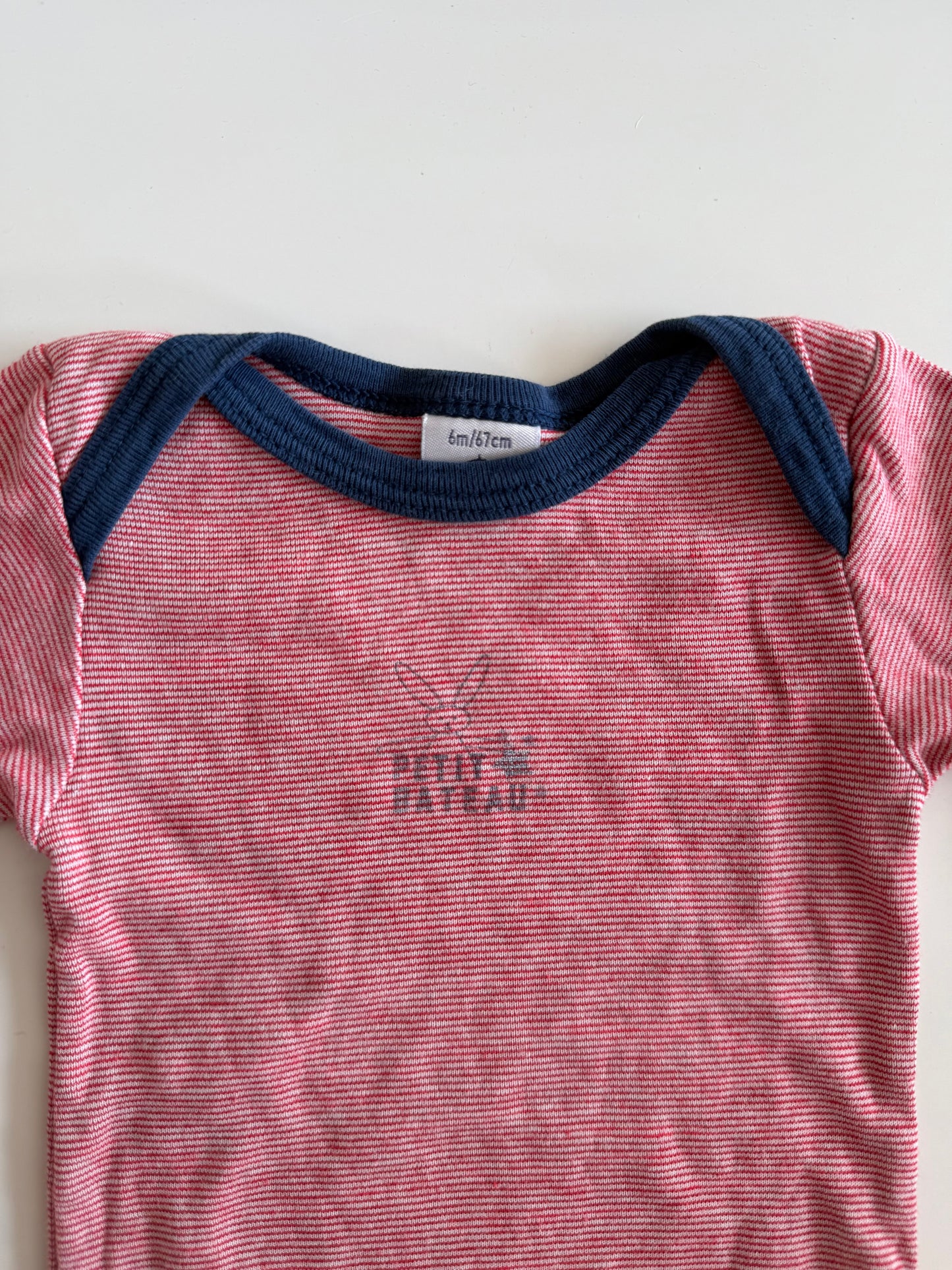 PETIT BATEAU Body rot weiß blau 62/68