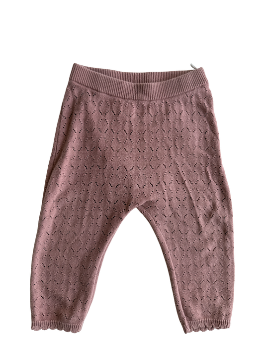 H&M Hose Baumwolle Strick altrosa 74