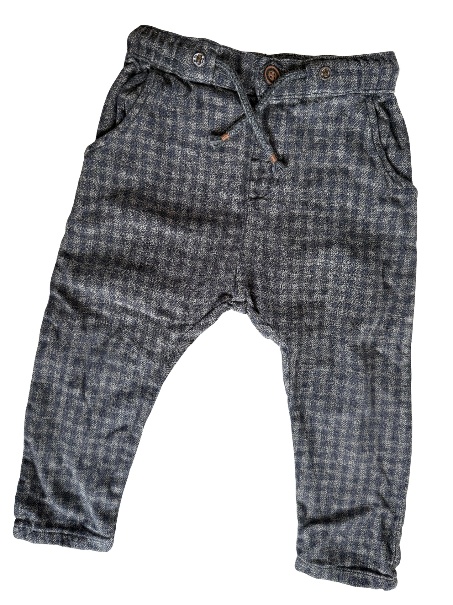 H&M Hose Karo grau 80