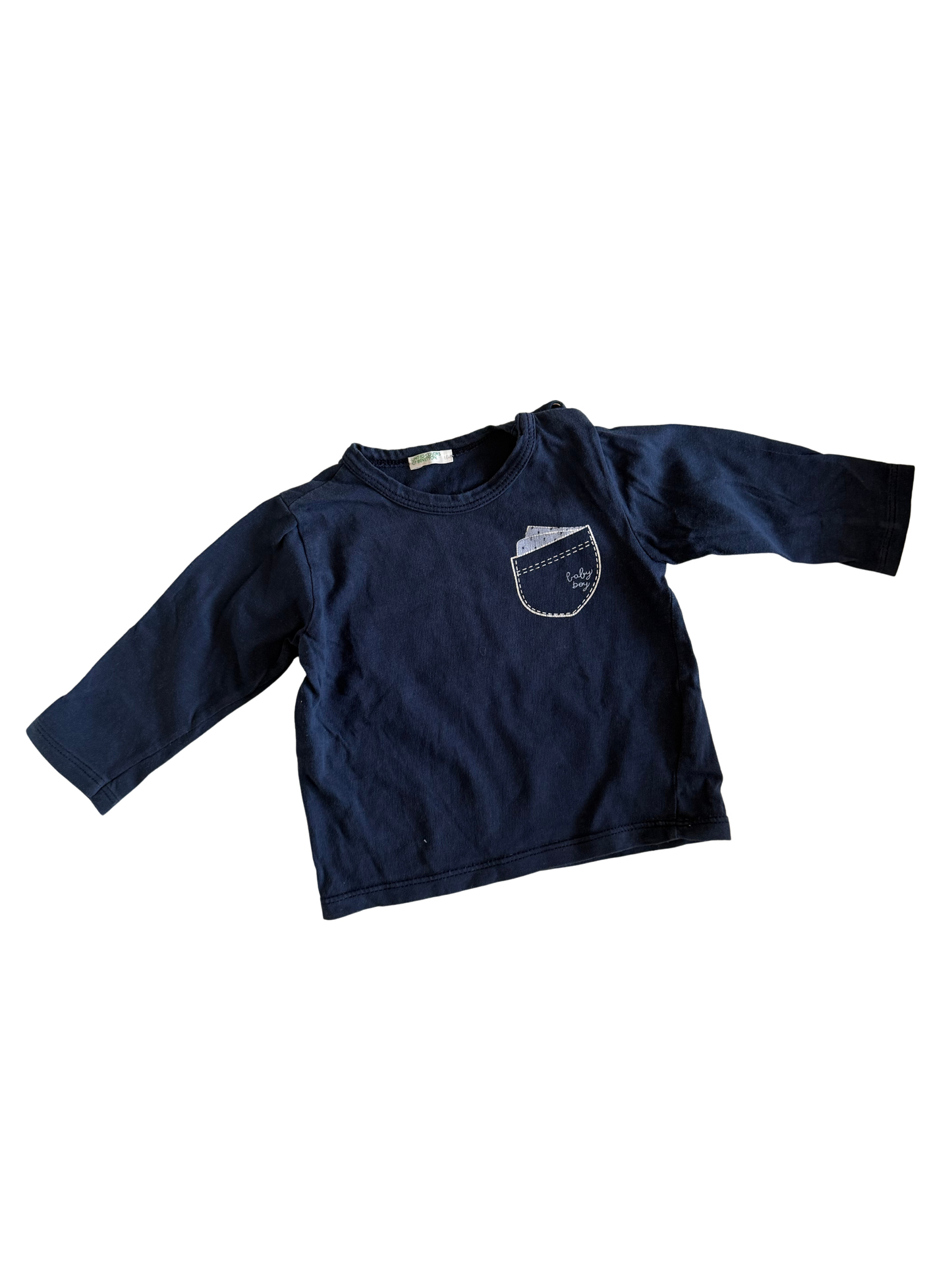 BENETTON Lamgarmshirt dunkelblau 68