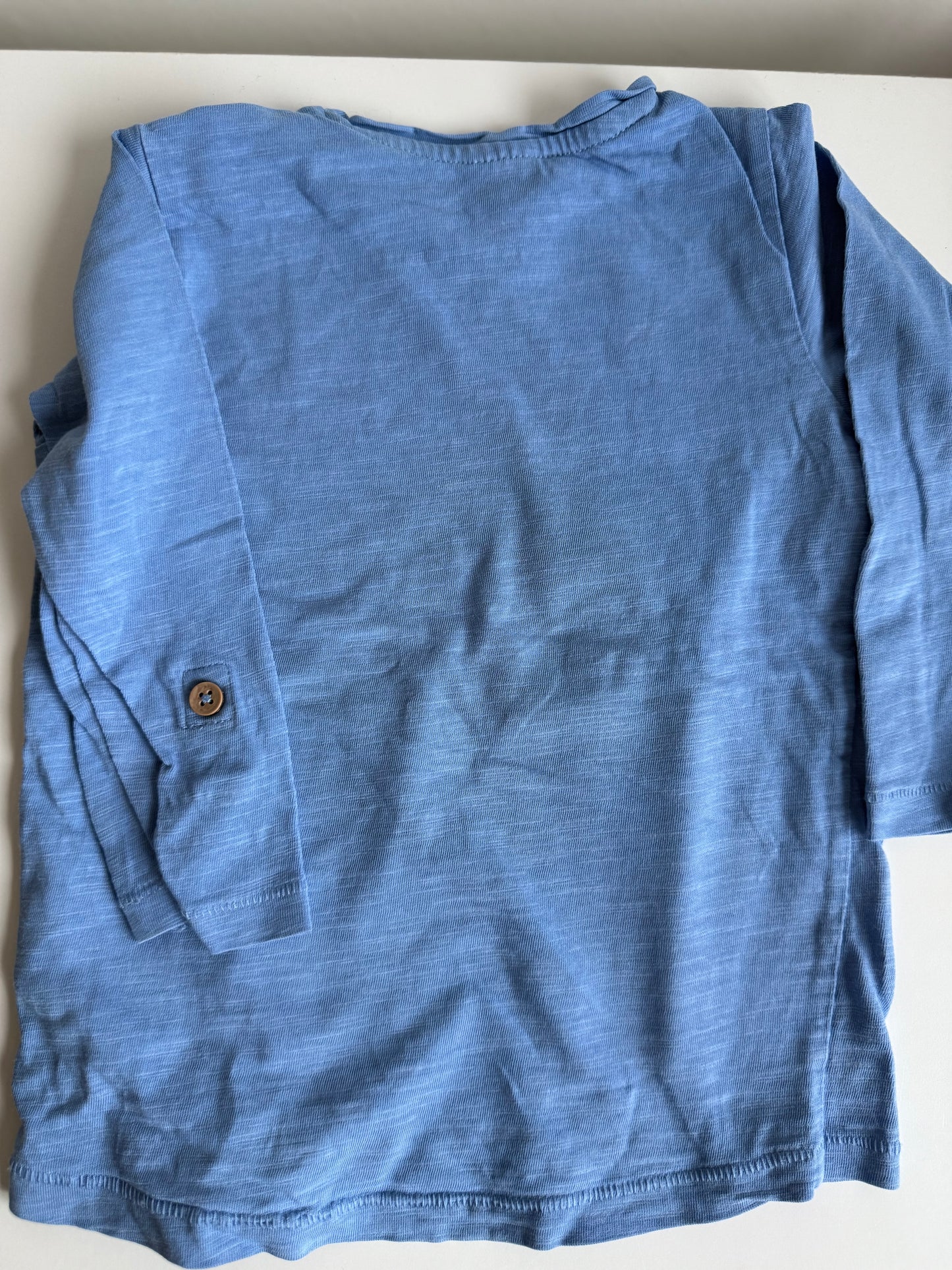 H&M Langarmshirt blau Fischreiher 74