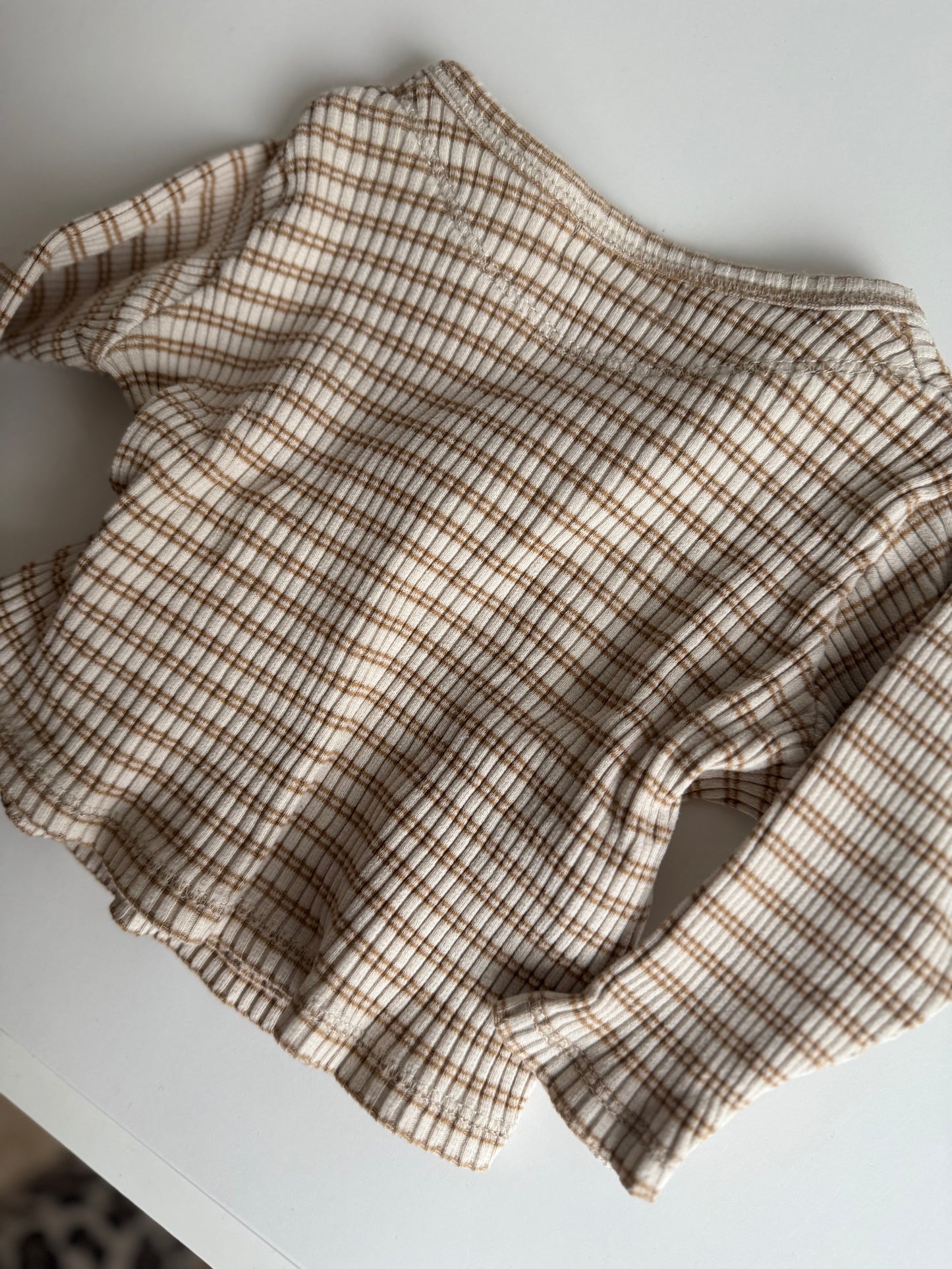NIXNUT Wickeloberteil beige braun gestreift 62