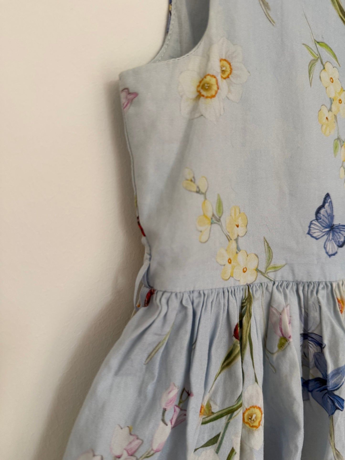 MONNALISA Kleid Sommer Blumen hellblau 104