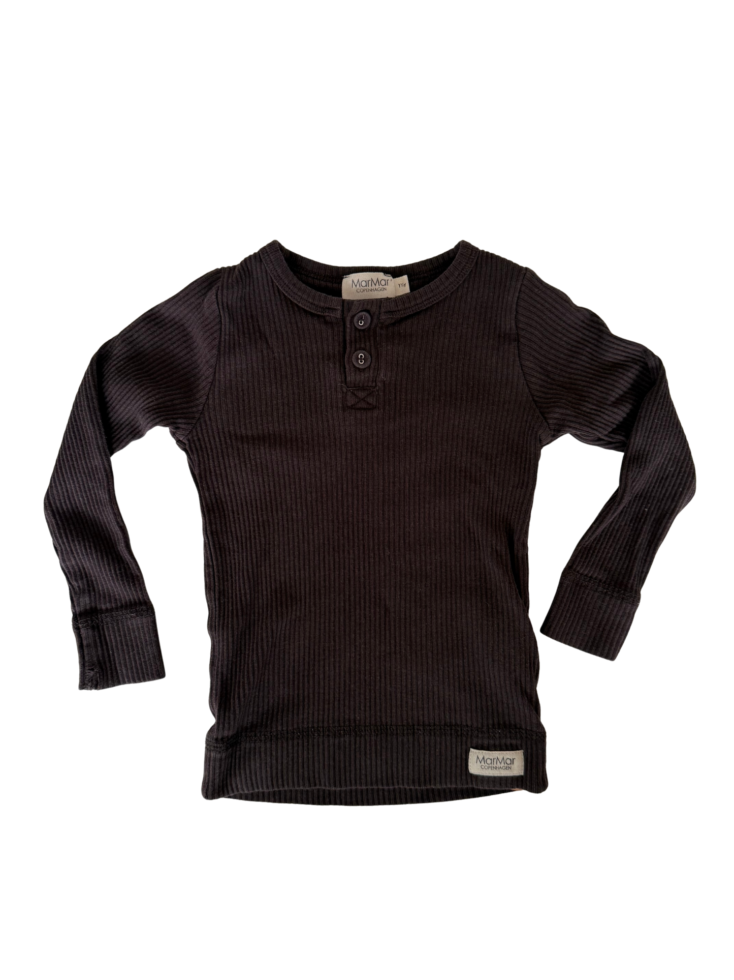 MARMAR Langarmshirt Ripp braun 86