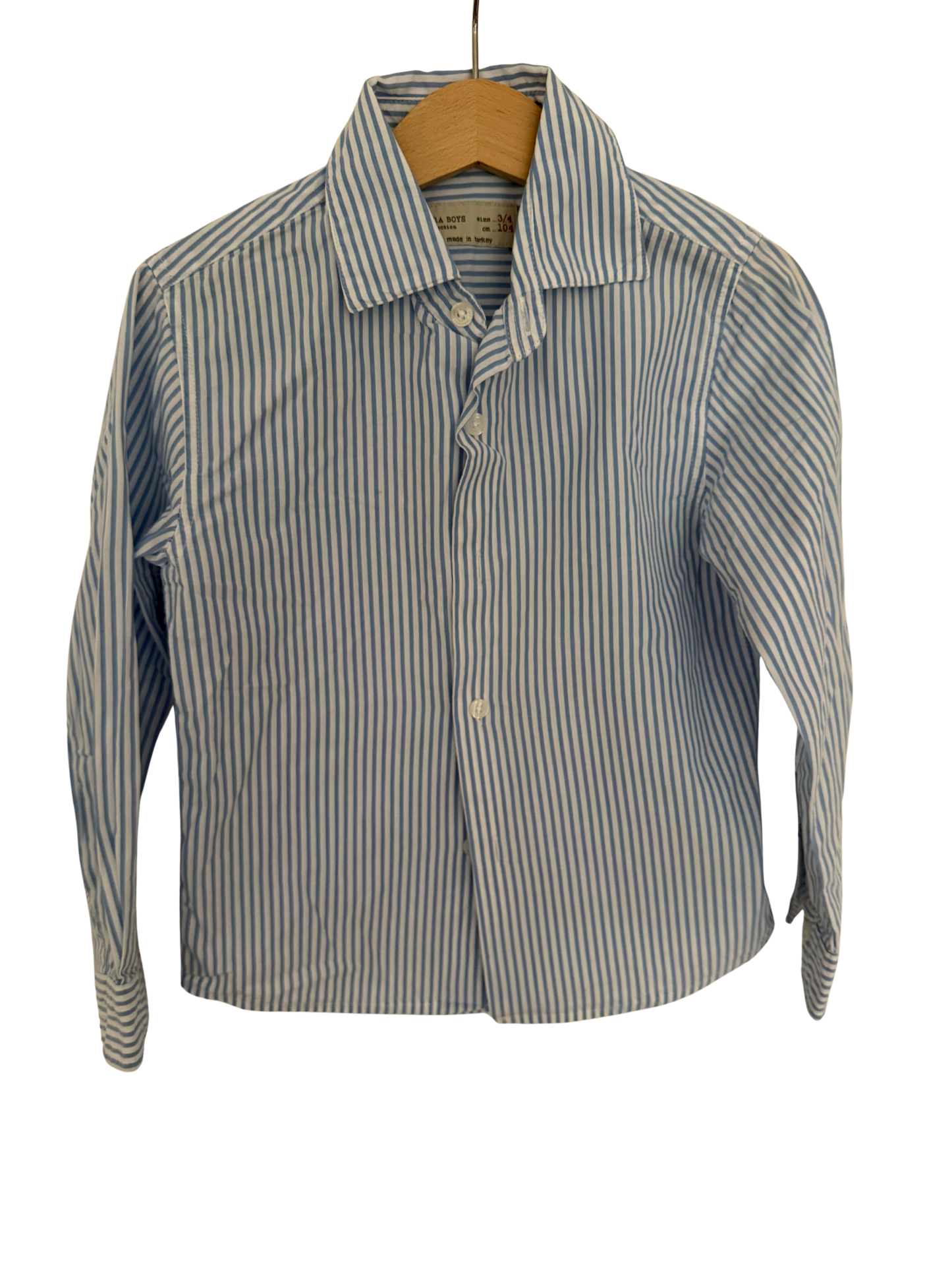 ZARA Hemd blau weiß 104