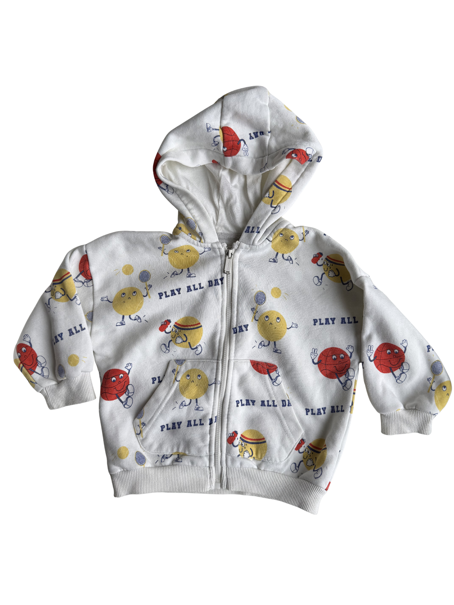 RESERVED Sweatjacke Tennis weiß bunt 92