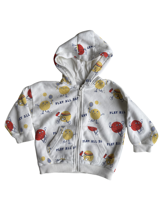 RESERVED Sweatjacke Tennis weiß bunt 92