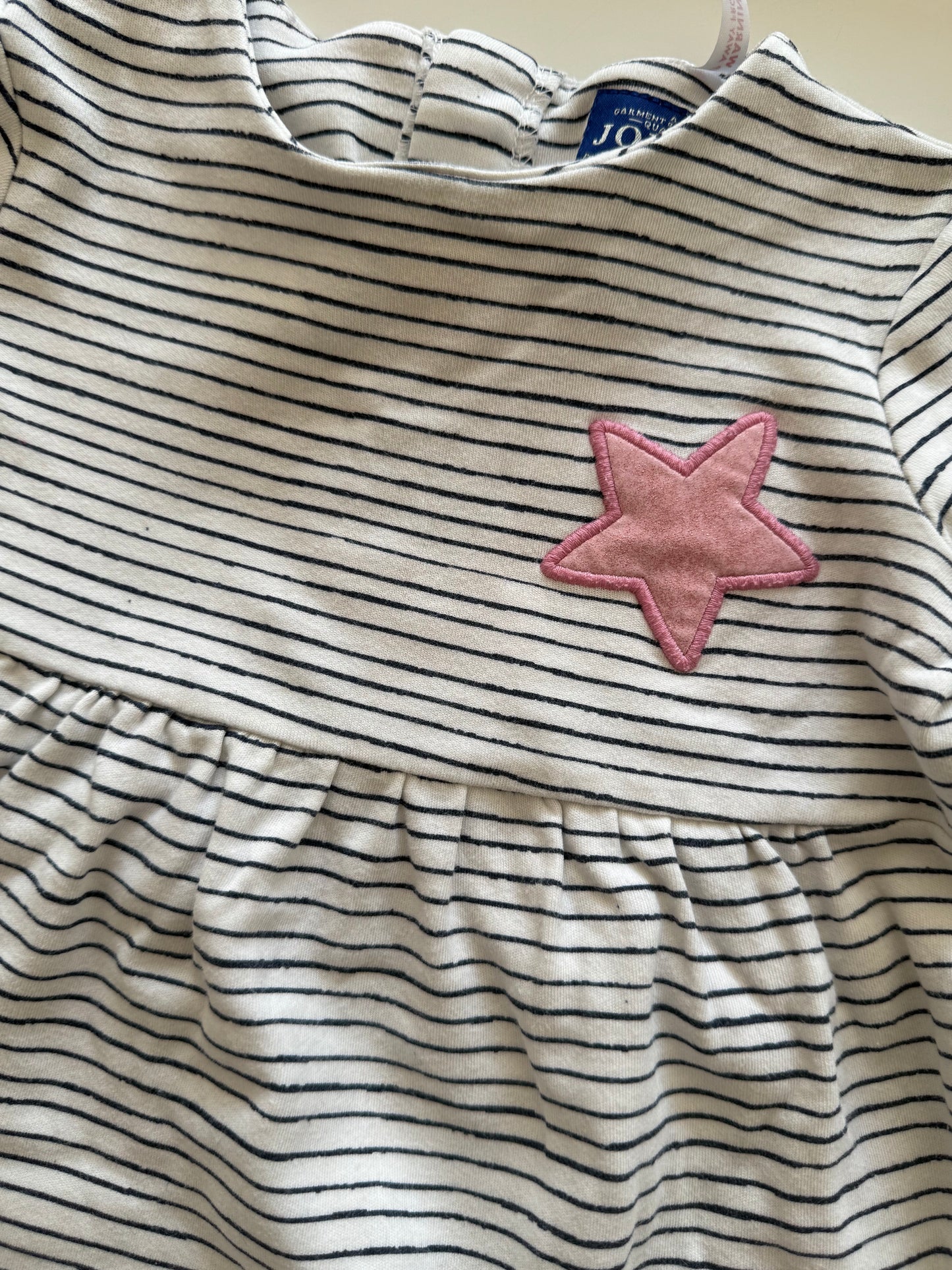 JOULES Kleid blau weiß rosa Stern 86