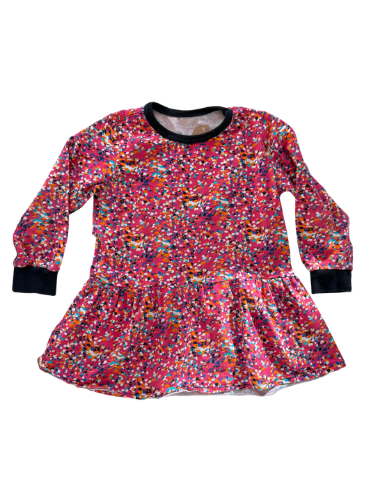 HANDMADE Kleid bunt pink 92/98