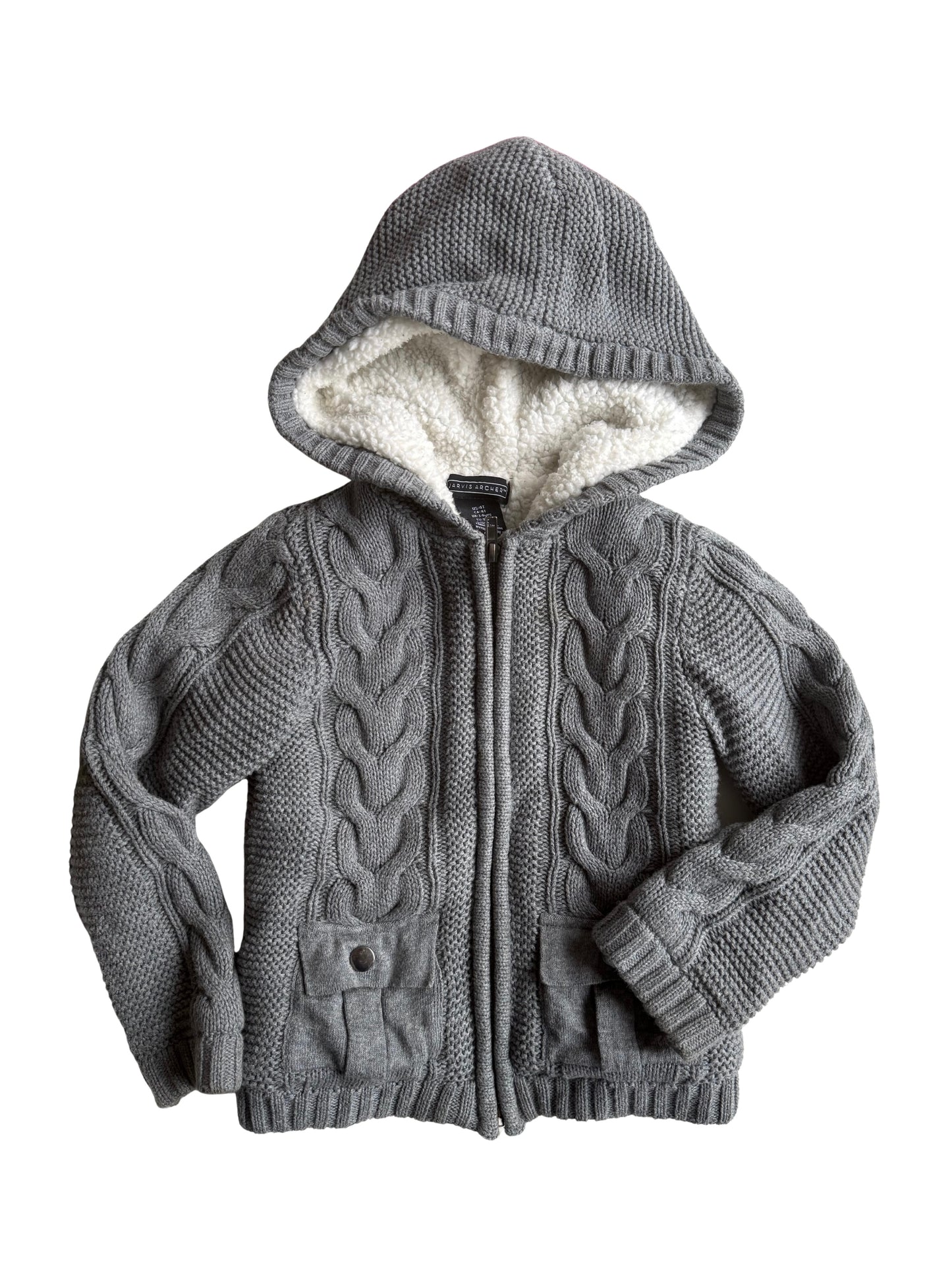 JARVIS ARCHER Sweatjacke Strickjacke grau 104