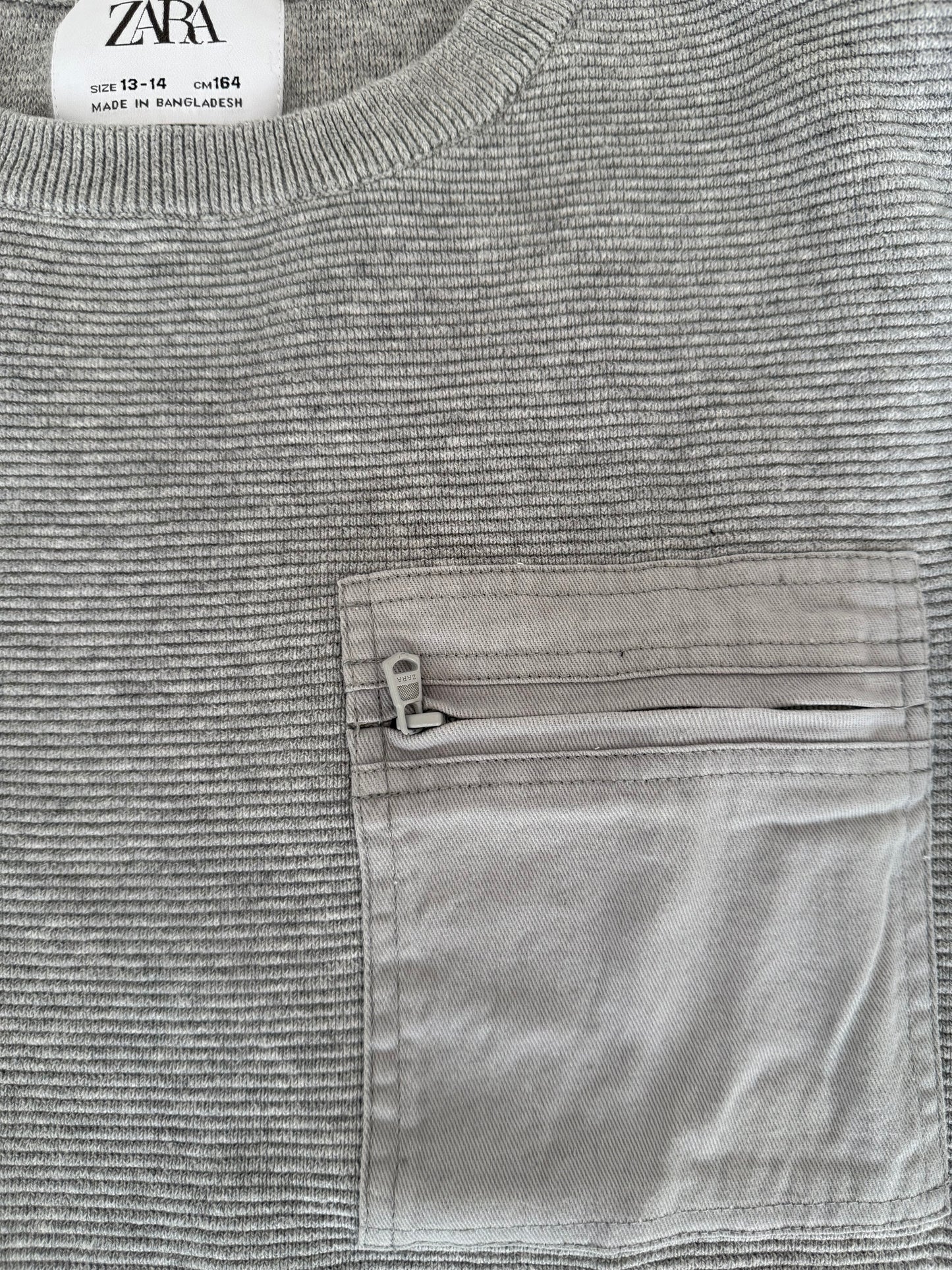 ZARA Pullover Strick grau 164