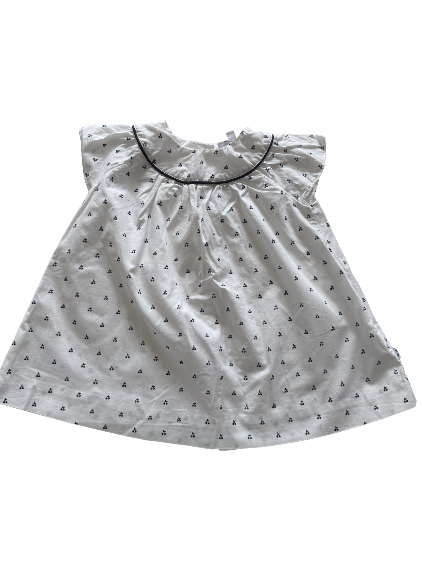 JACADI Sommerkleid weiß blau 62/68