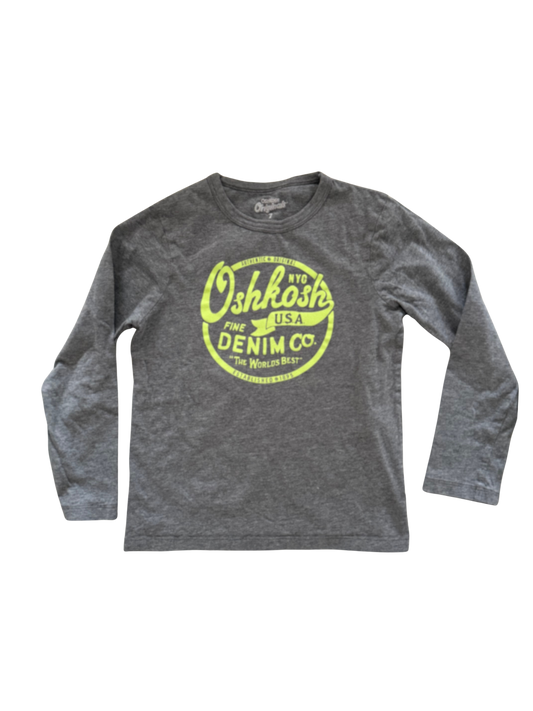 OSHKOSH Langarmshirt grau grün 122