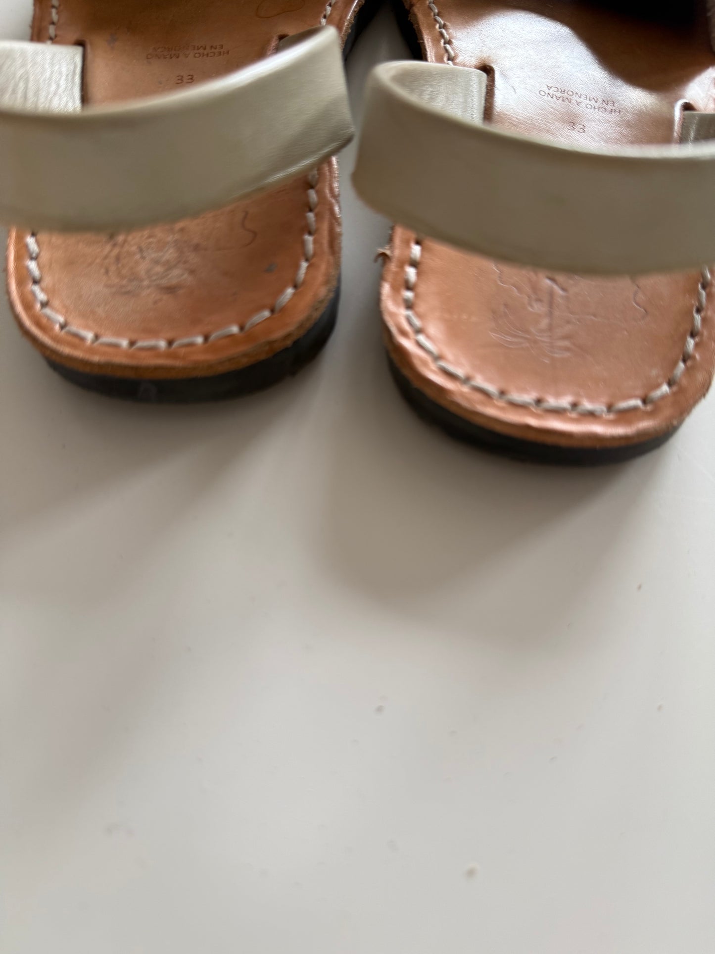 MIBO Sandalen Menorquinas Avarca  Nobuck beige Leder 33