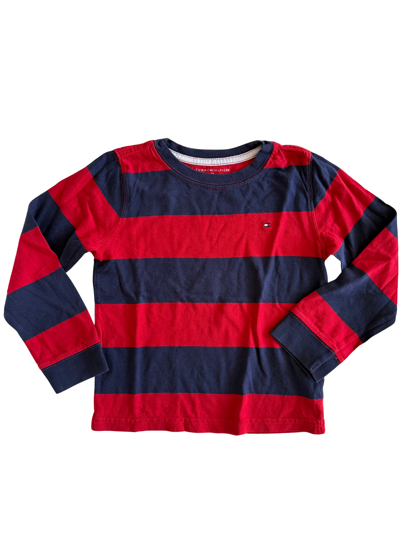 TOMMY HILFIGER Langarmshirt rot blau 104