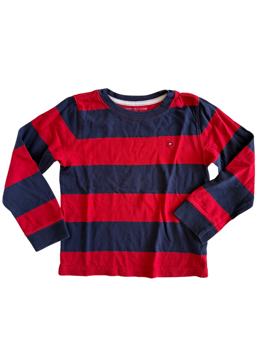 TOMMY HILFIGER Langarmshirt rot blau 104