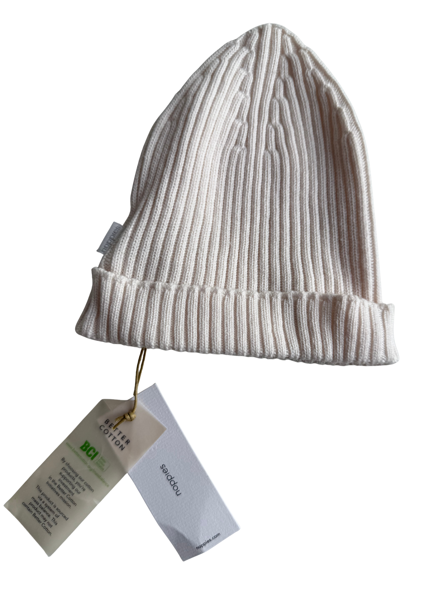 NOPPIES Mütze Ripp Creme weiß neu 62/68