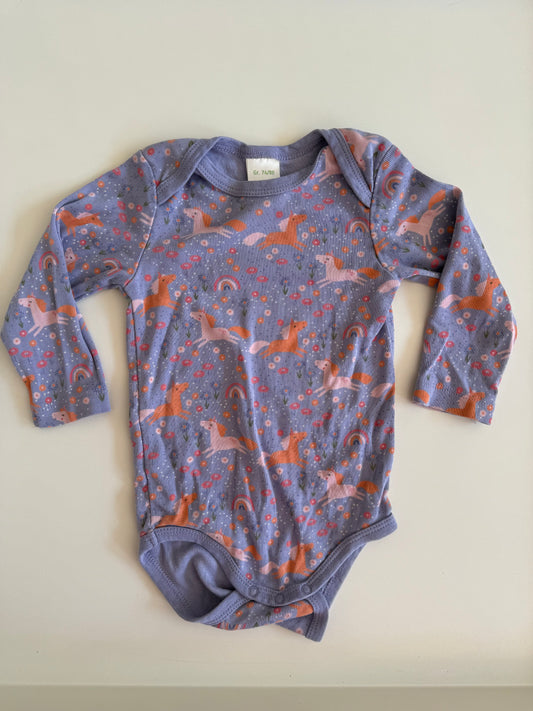 ALANA Body Langarm Einhörner lila bunt 74/80