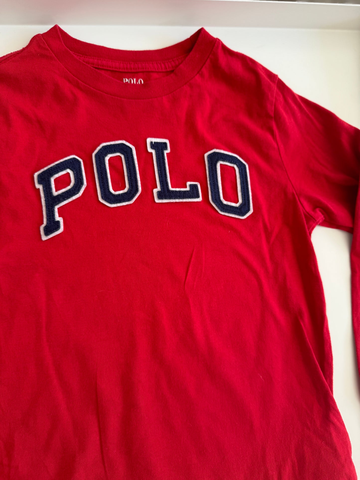 RALPH LAUREN Langarmshirt Rot Polo 116